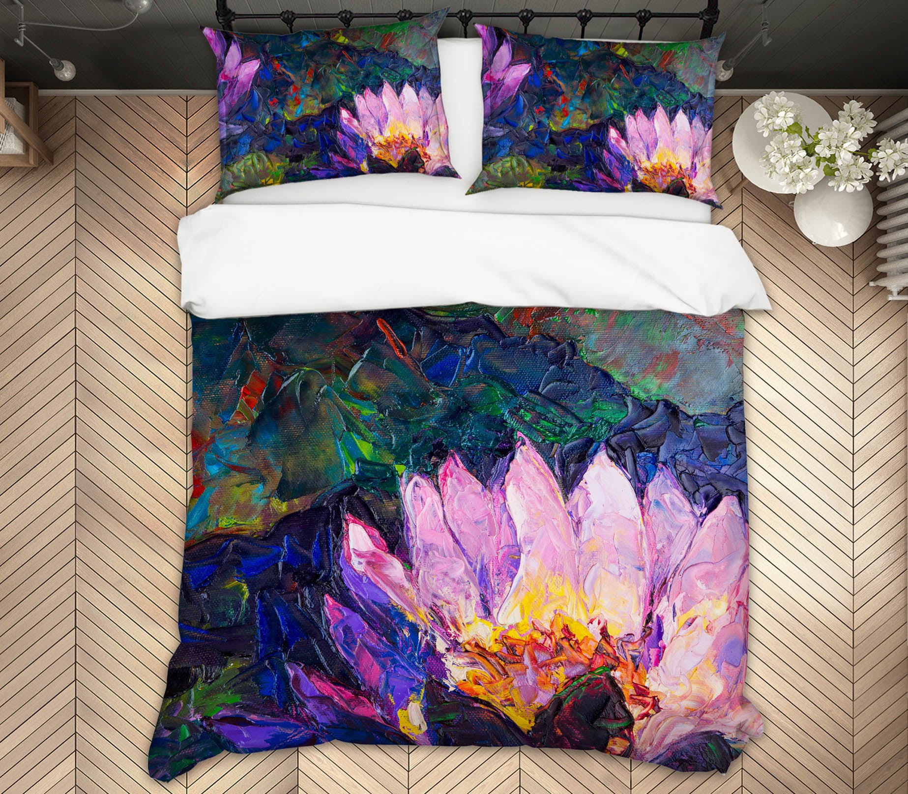 3D Purple Flower 60163 Bed Pillowcases Quilt