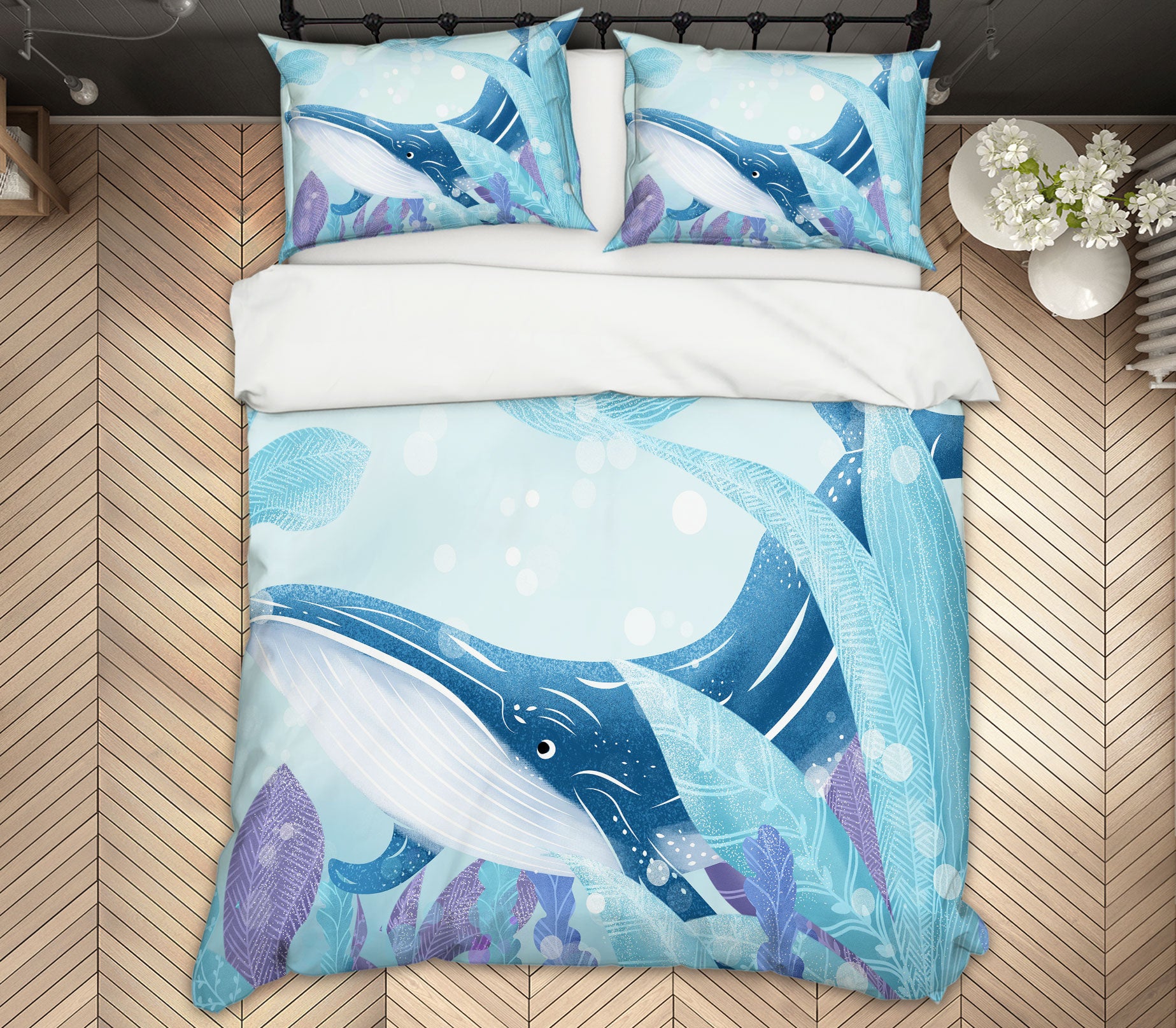 3D Whale 13079 Bed Pillowcases Quilt