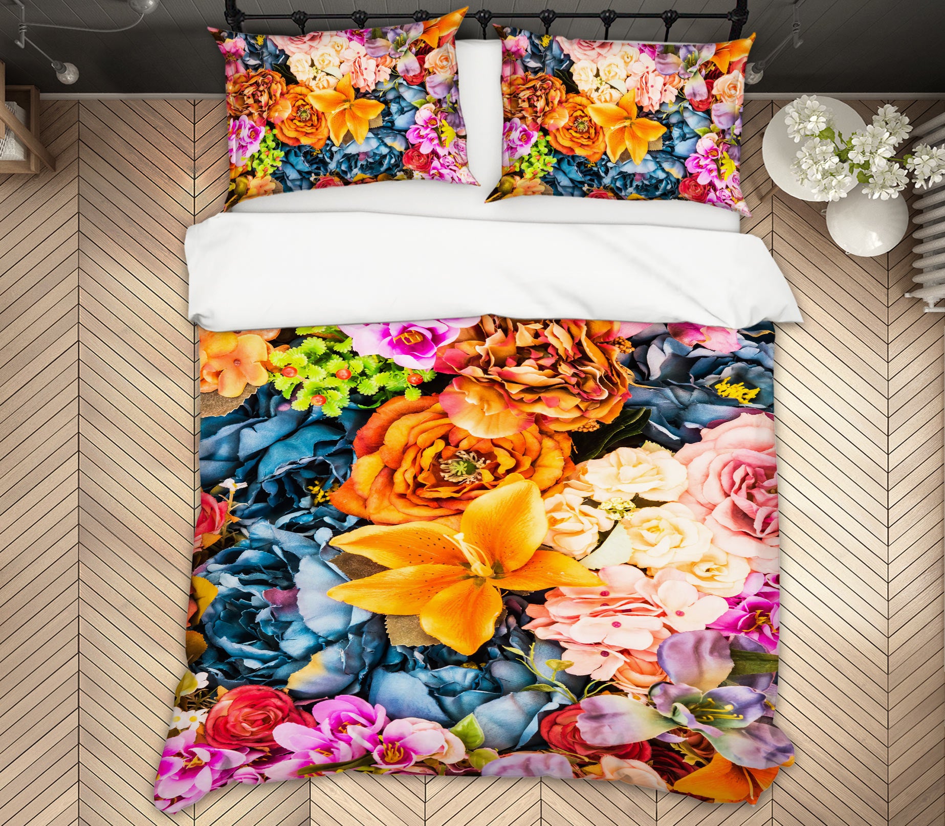 3D Flowers 12112 Bed Pillowcases Quilt