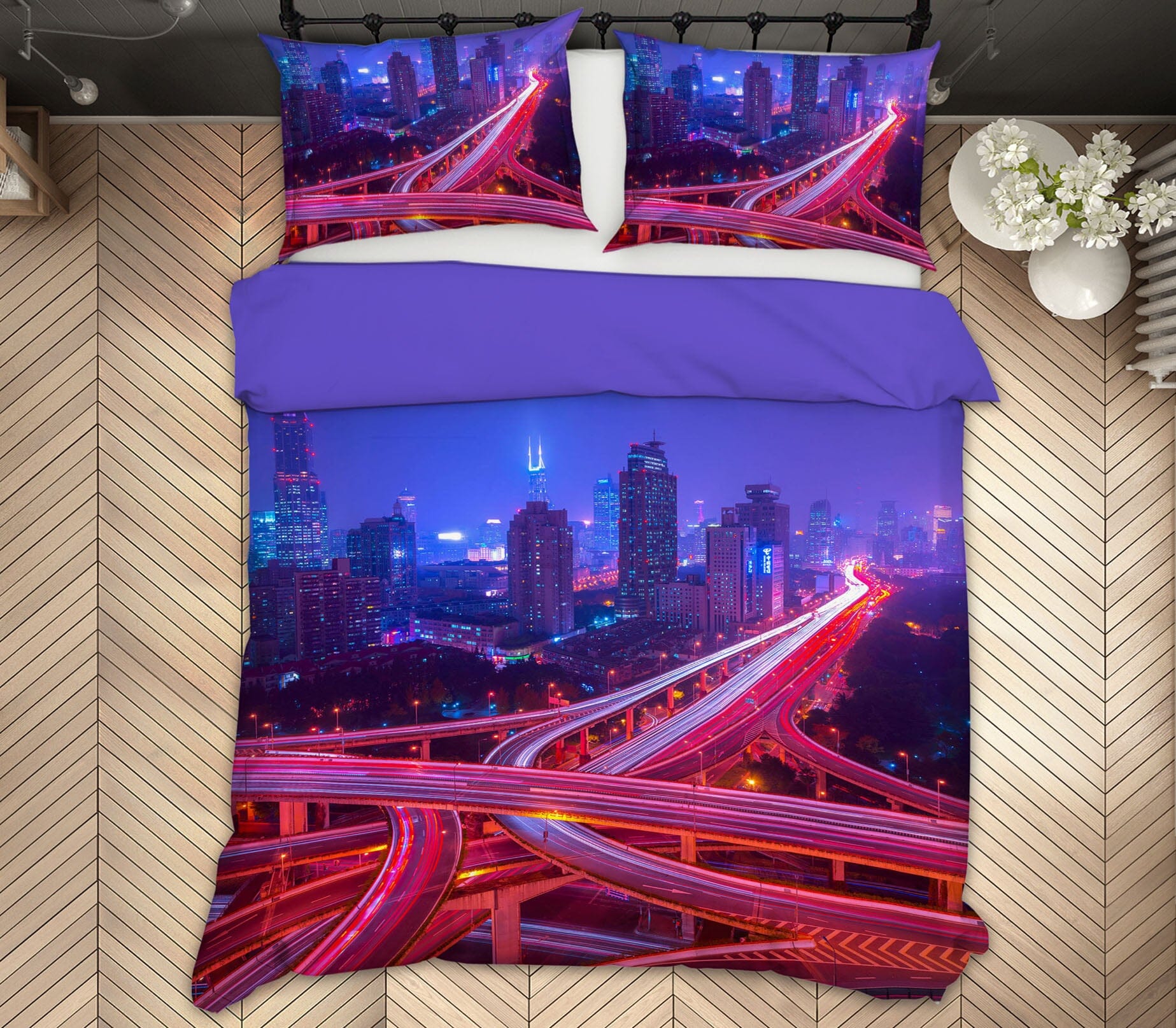 3D Transportation Hub 2130 Marco Carmassi Bedding Bed Pillowcases Quilt Quiet Covers AJ Creativity Home 