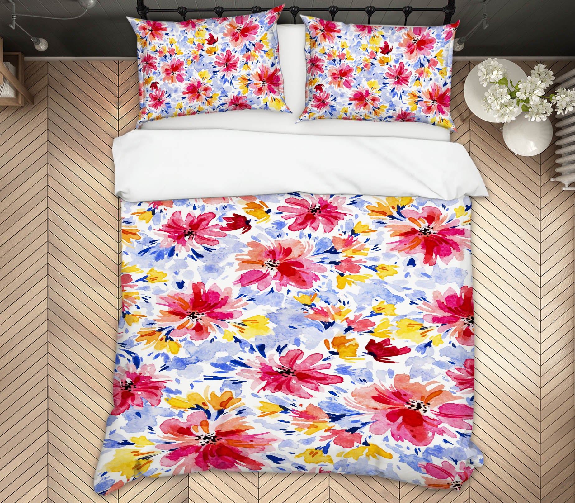 3D Flowers 60176 Bed Pillowcases Quilt