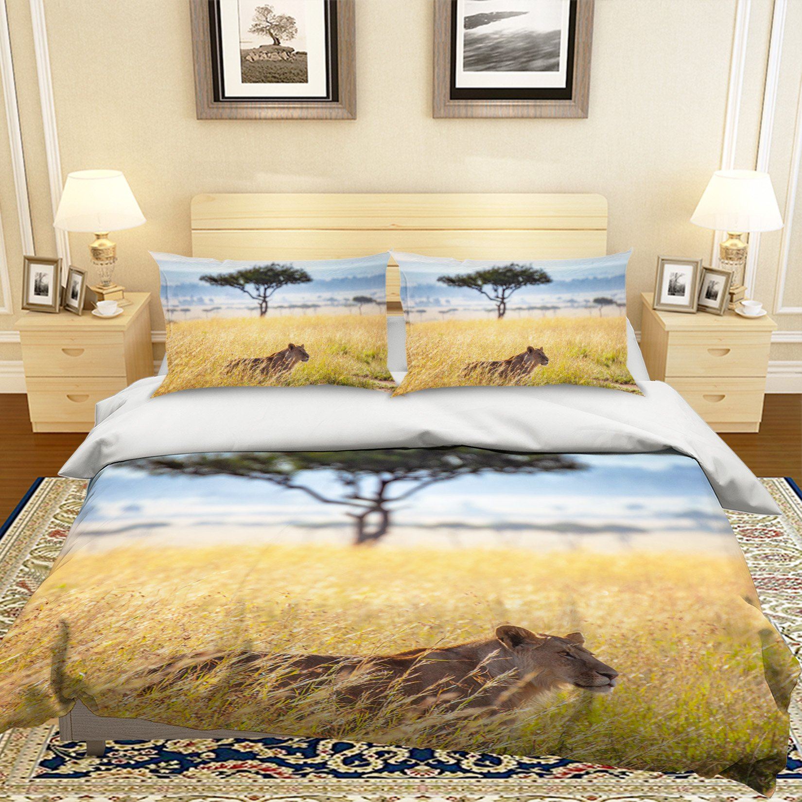 3D Prairie Cheetah 1989 Bed Pillowcases Quilt Quiet Covers AJ Creativity Home 