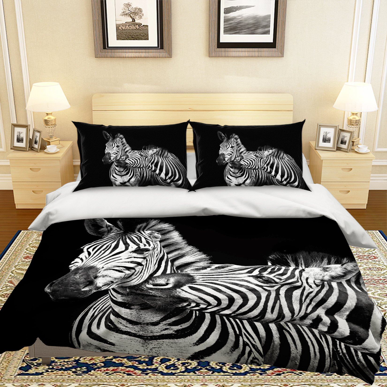 3D Zebra 2016 Bed Pillowcases Quilt Quiet Covers AJ Creativity Home 