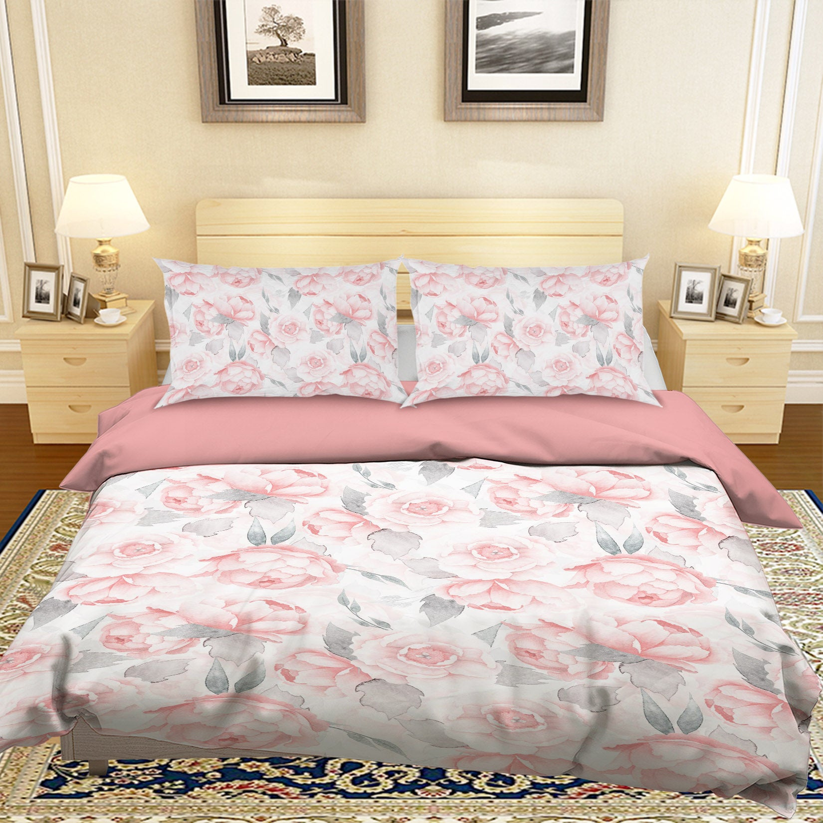 3D Pink Flower 18192 Uta Naumann Bedding Bed Pillowcases Quilt