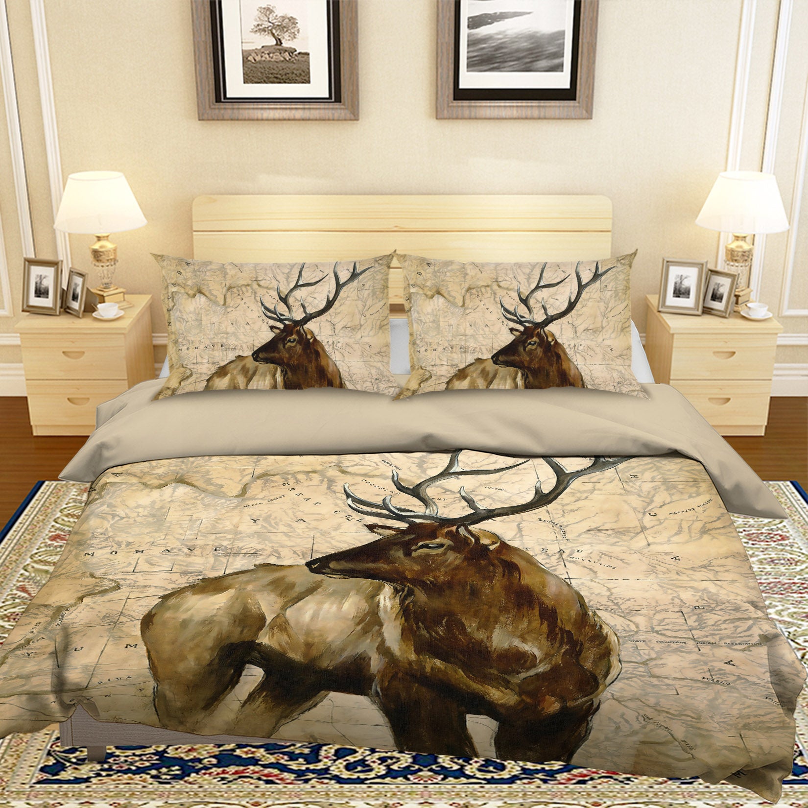 3D Brown Deer 12156 Bed Pillowcases Quilt