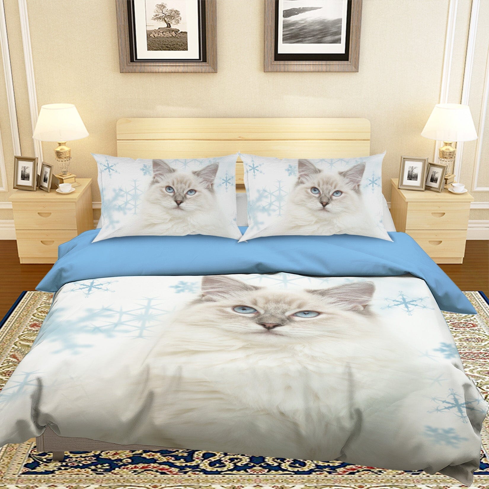 3D Cute Cat 1906 Bed Pillowcases Quilt Quiet Covers AJ Creativity Home 