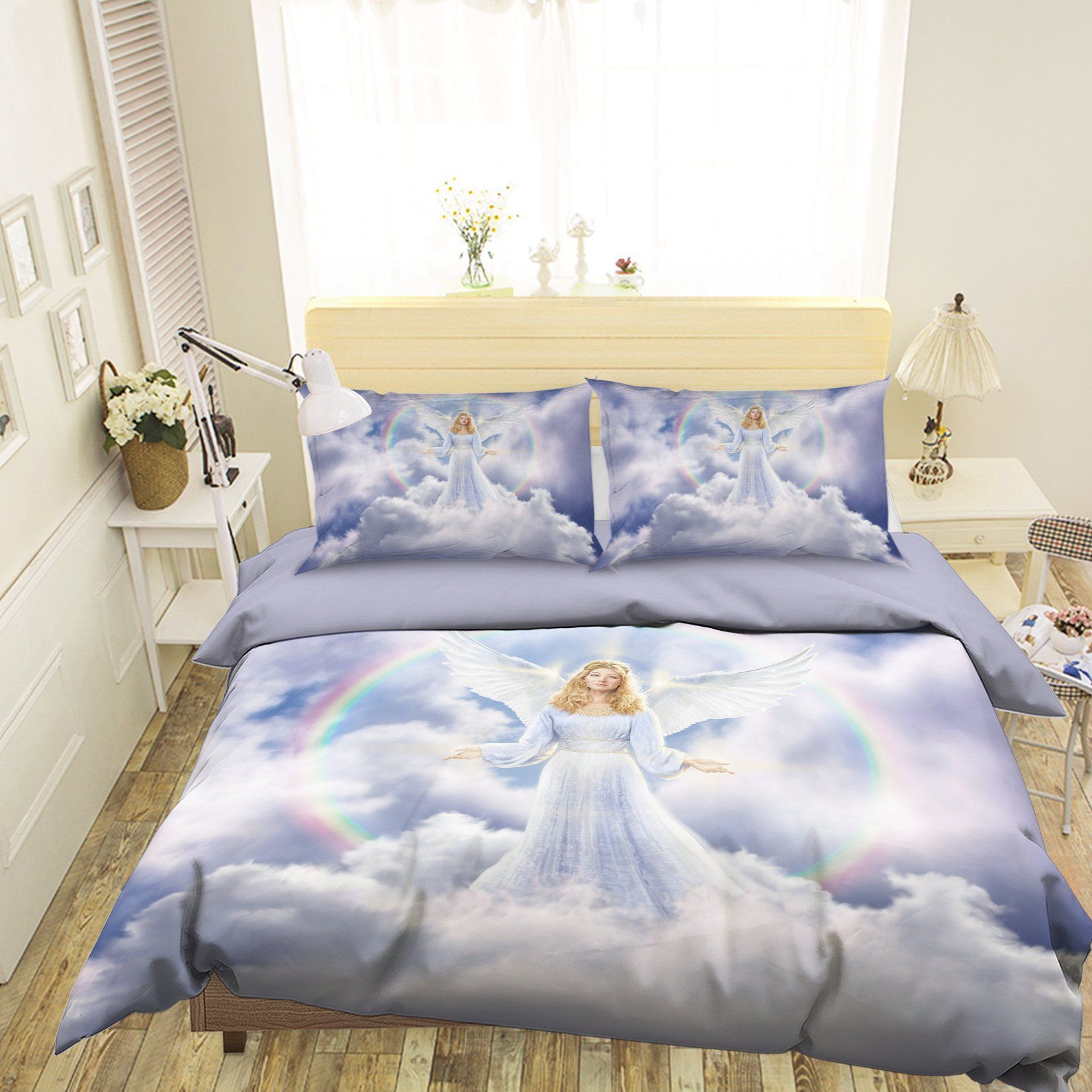 3D Angel Wings 2018 Jerry LoFaro bedding Bed Pillowcases Quilt Quiet Covers AJ Creativity Home 
