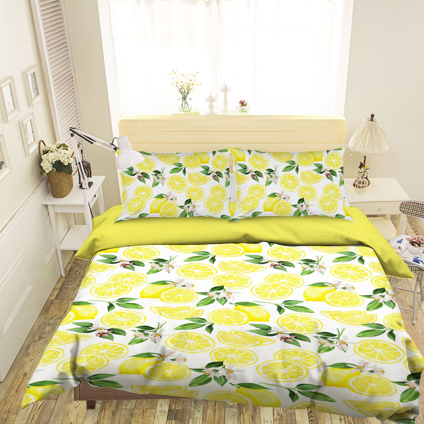 3D Yellow Lemon 051 Uta Naumann Bedding Bed Pillowcases Quilt