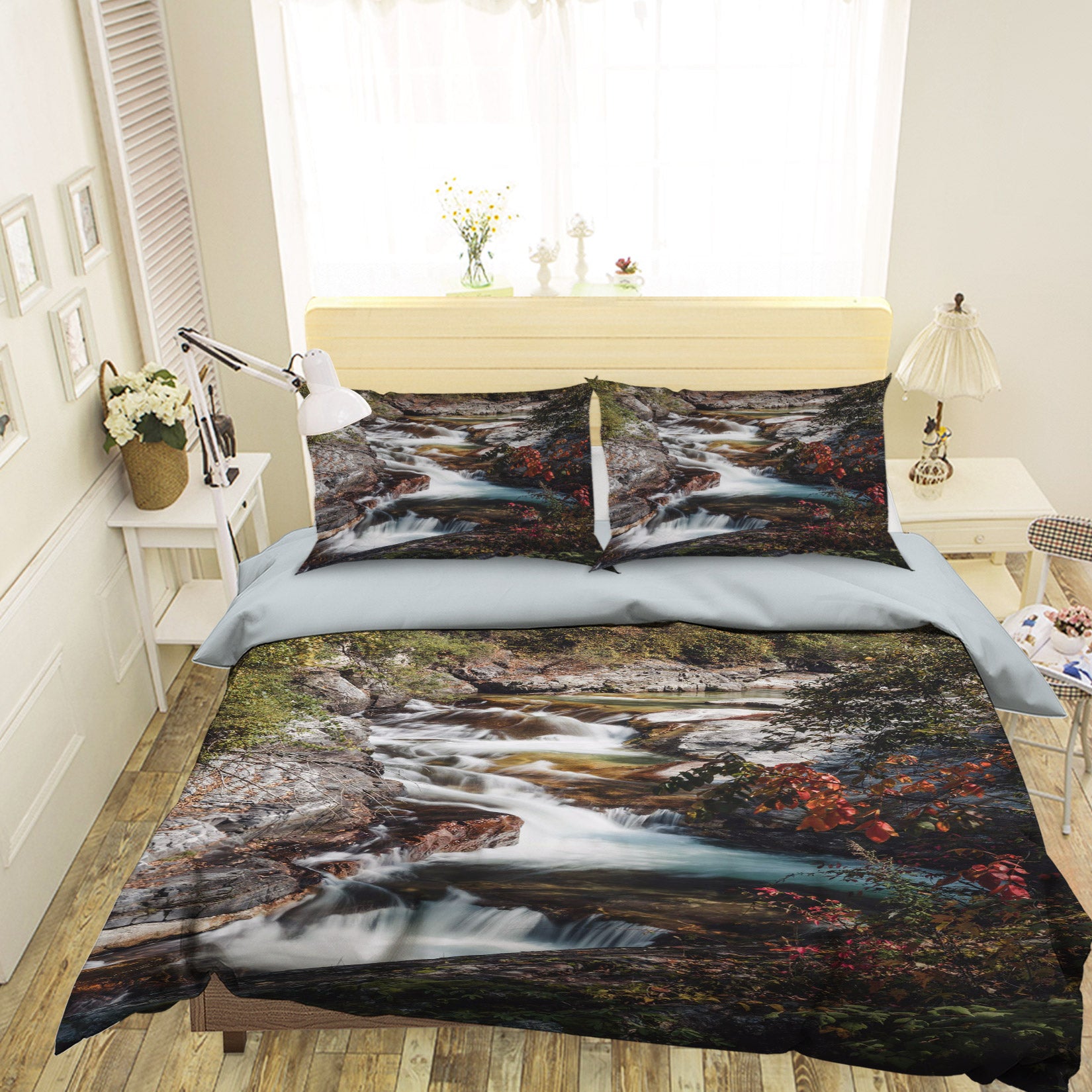 3D Stone Creek 16126 Bed Pillowcases Quilt