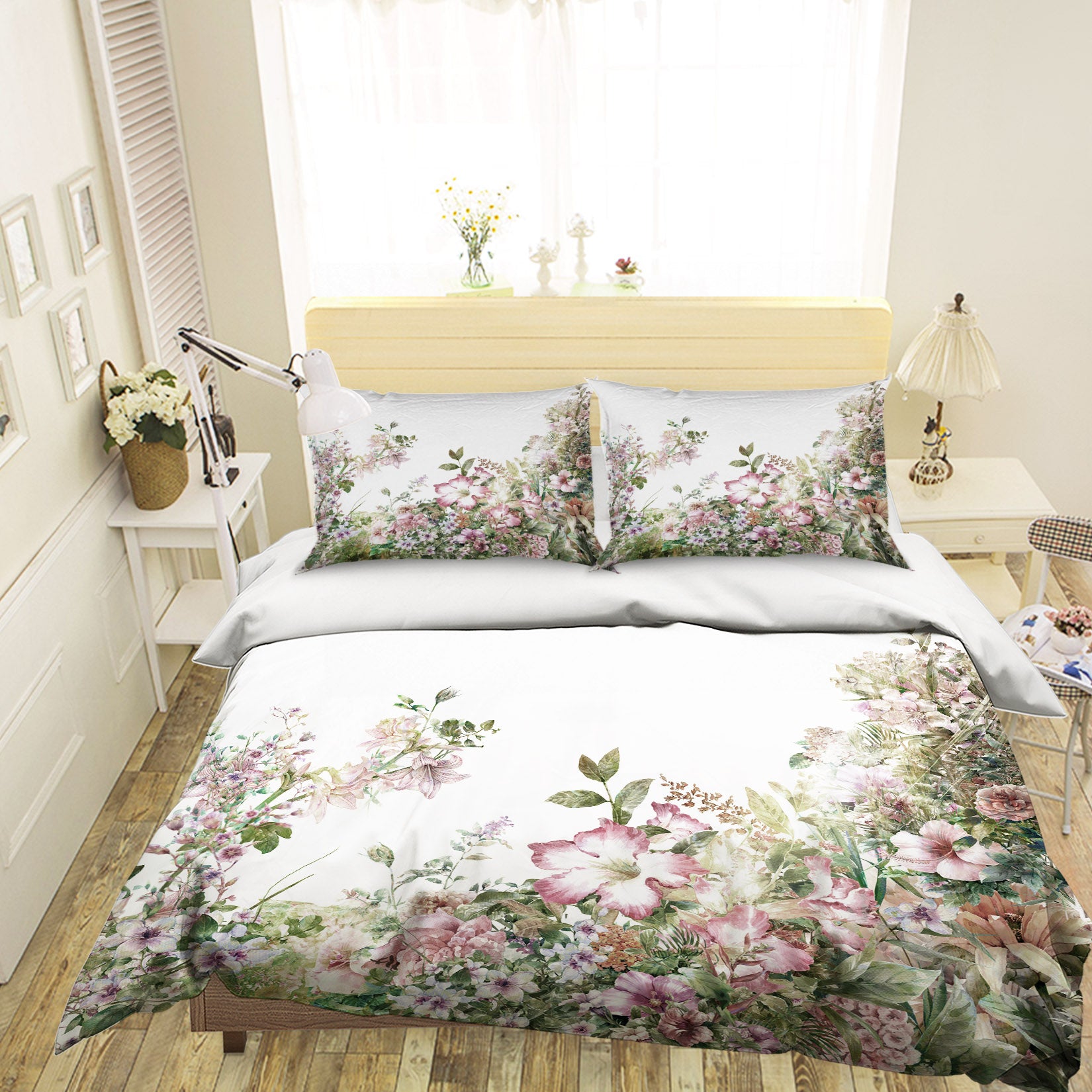 3D Flower Bush 15058 Bed Pillowcases Quilt