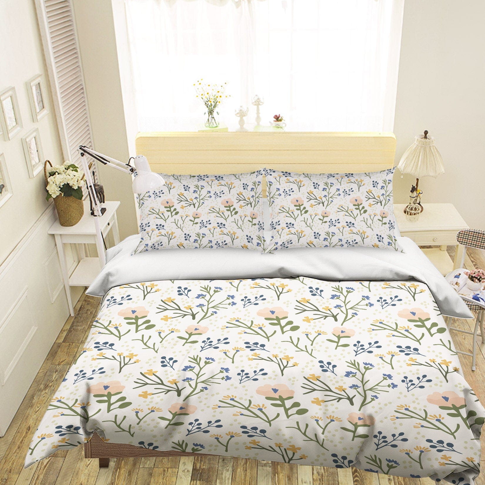3D Colored Flowers 2109 Jillian Helvey Bedding Bed Pillowcases Quilt Quiet Covers AJ Creativity Home 