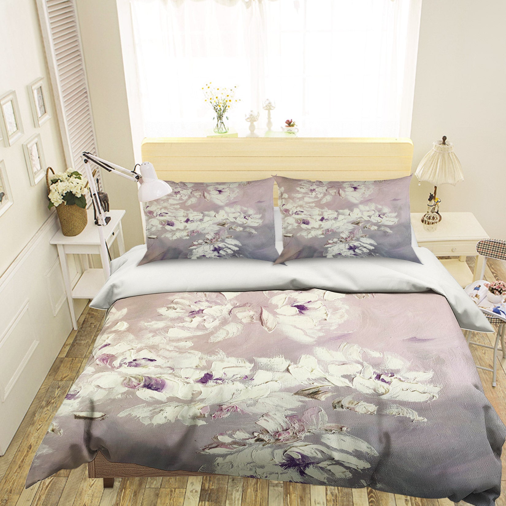 3D White Flower 514 Skromova Marina Bedding Bed Pillowcases Quilt