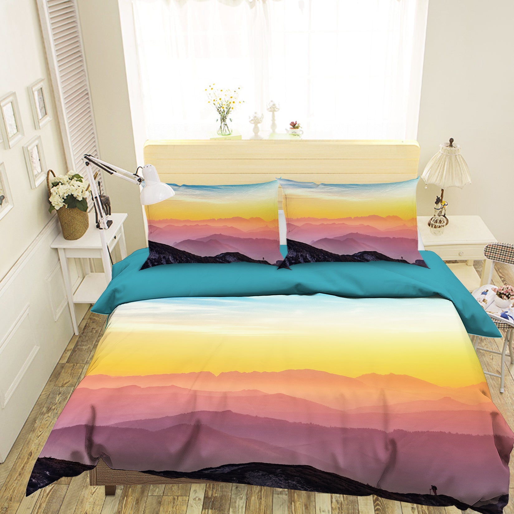 3D Mountains 14101 Bed Pillowcases Quilt