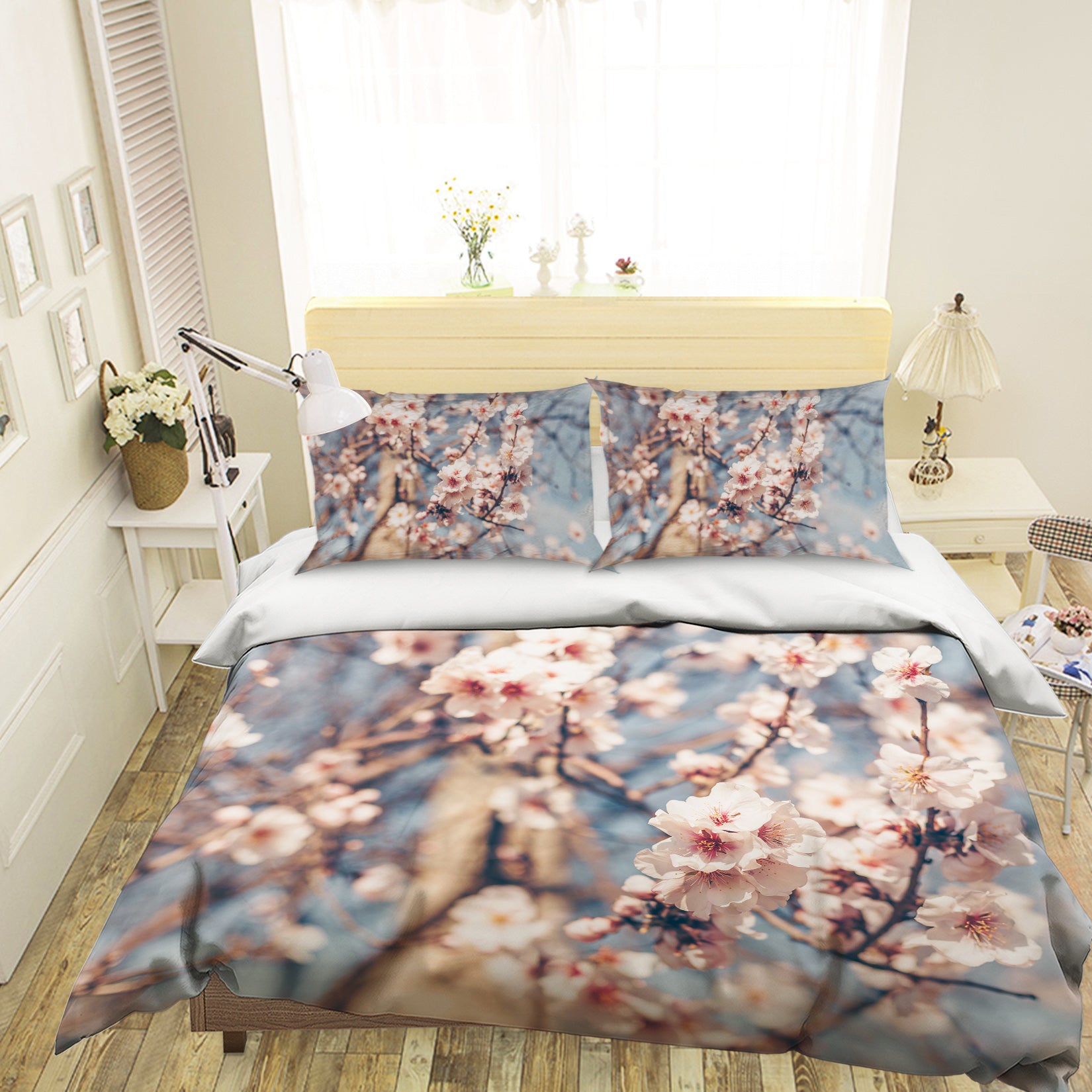 3D Plum Blossom Branch 61022 Bed Pillowcases Quilt