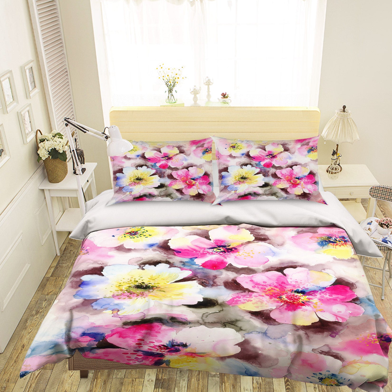 3D Flower Pattern 16128 Bed Pillowcases Quilt