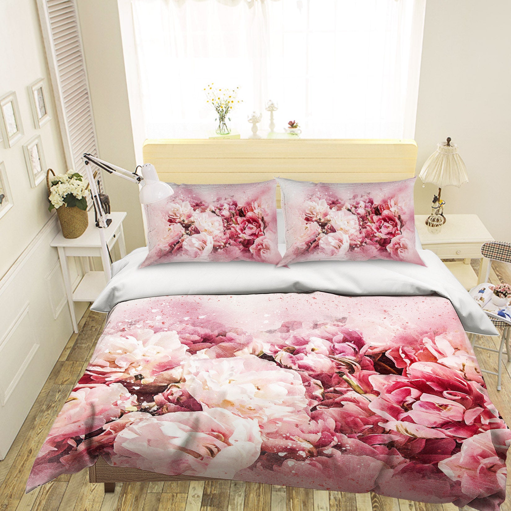 3D Flowers 19144 Bed Pillowcases Quilt