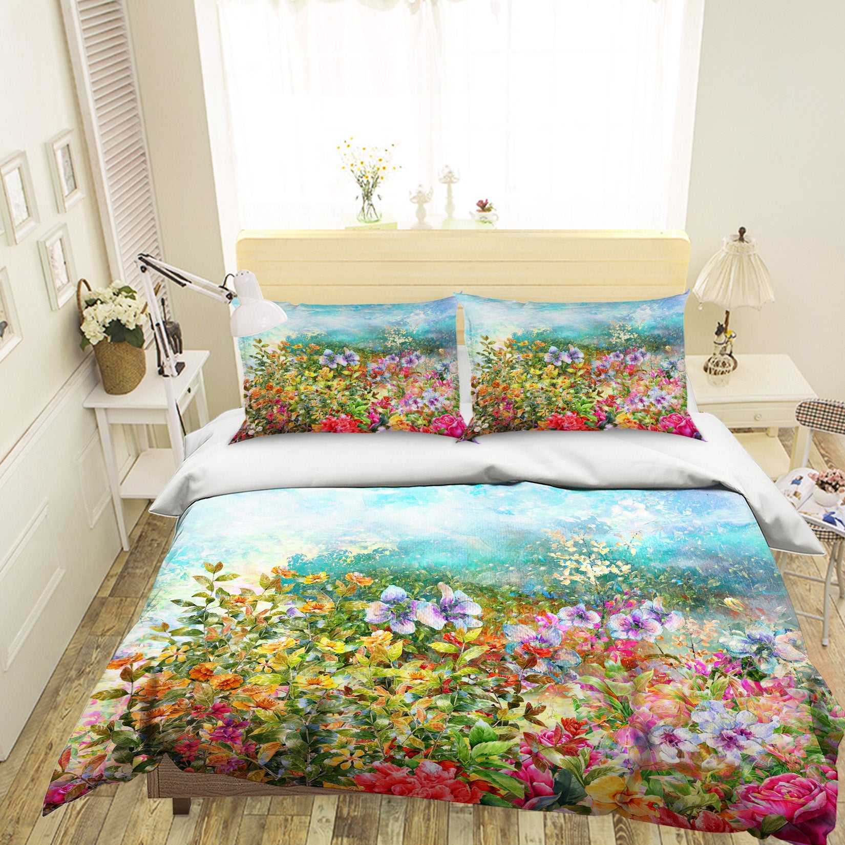 3D Sky Flowers 60131 Bed Pillowcases Quilt