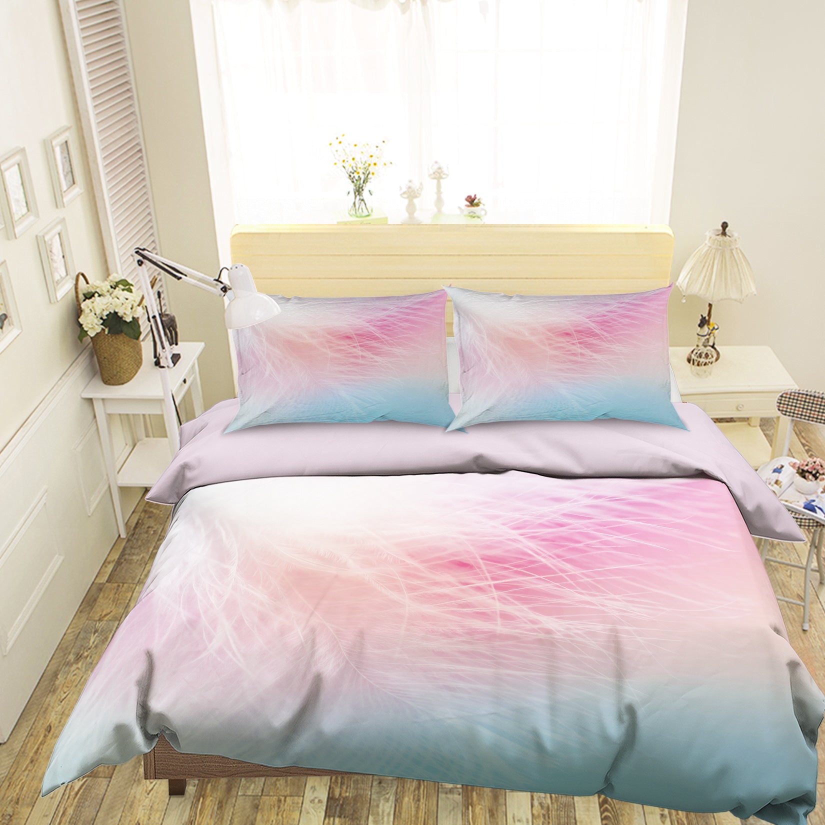 3D Pink Plush 61061 Bed Pillowcases Quilt