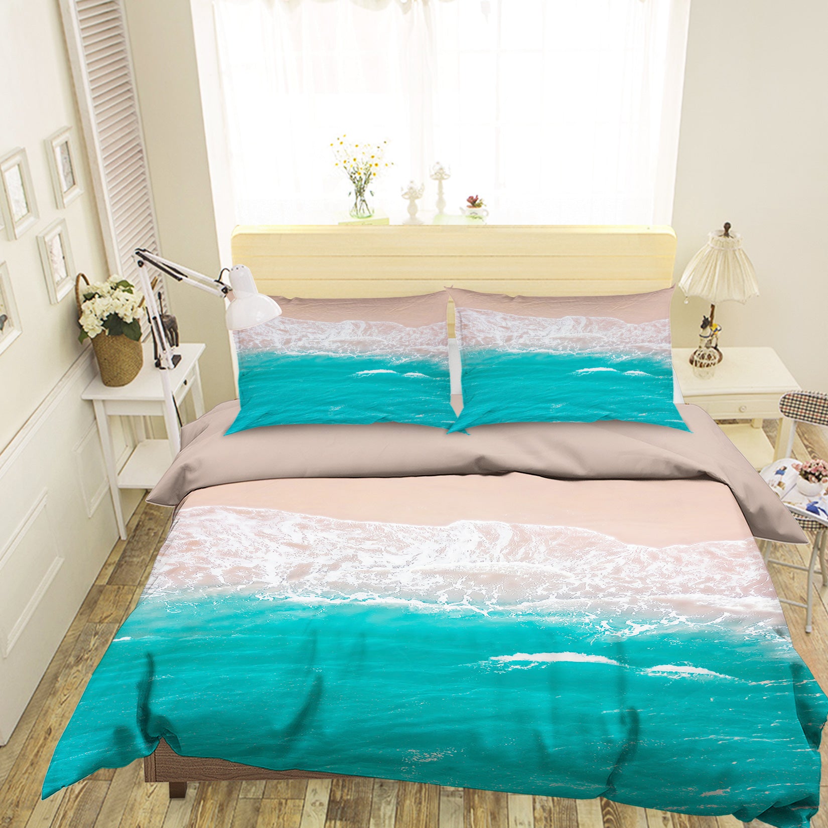 3D Beach Tide 16158 Bed Pillowcases Quilt