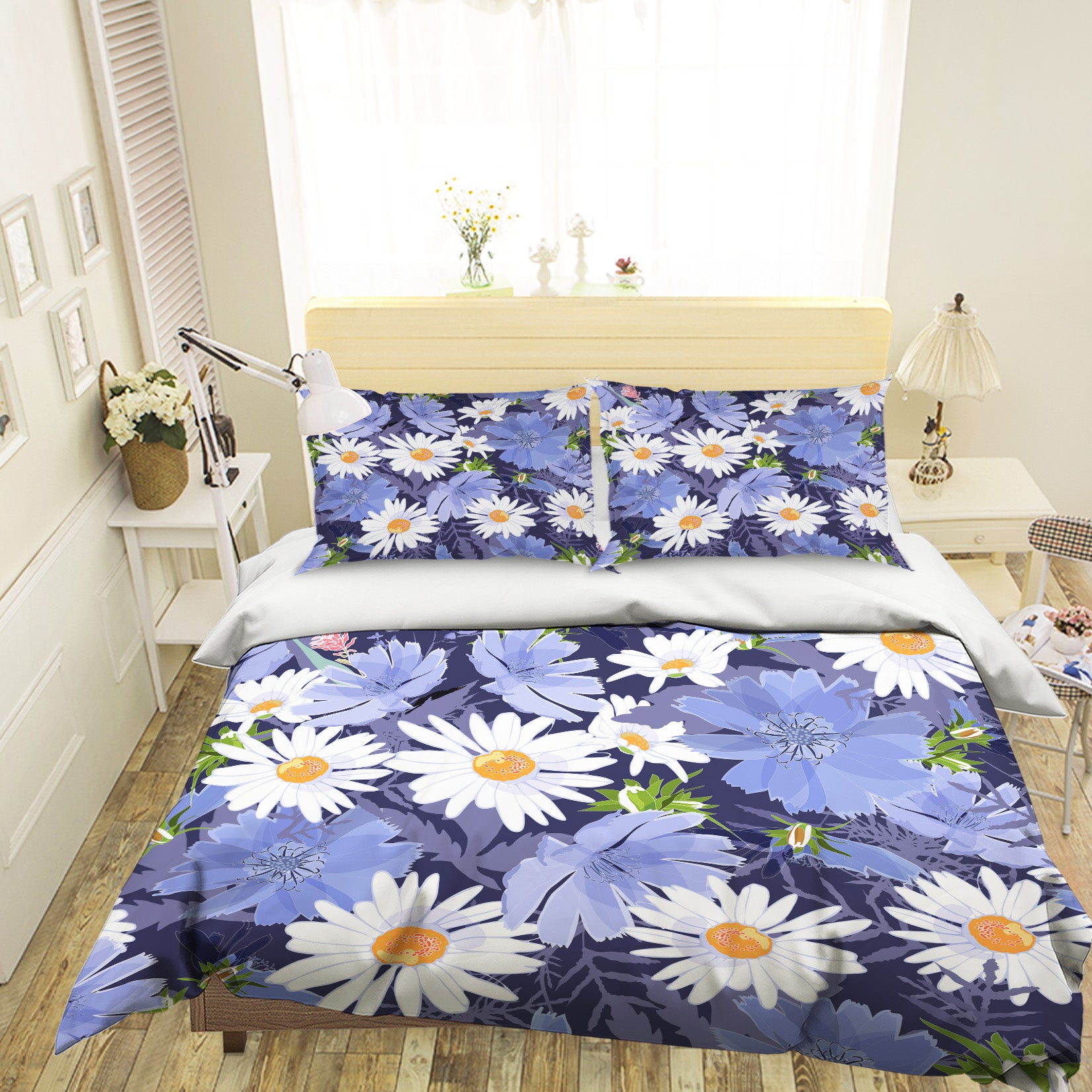 3D Chrysanthemum Flowers 60114 Bed Pillowcases Quilt