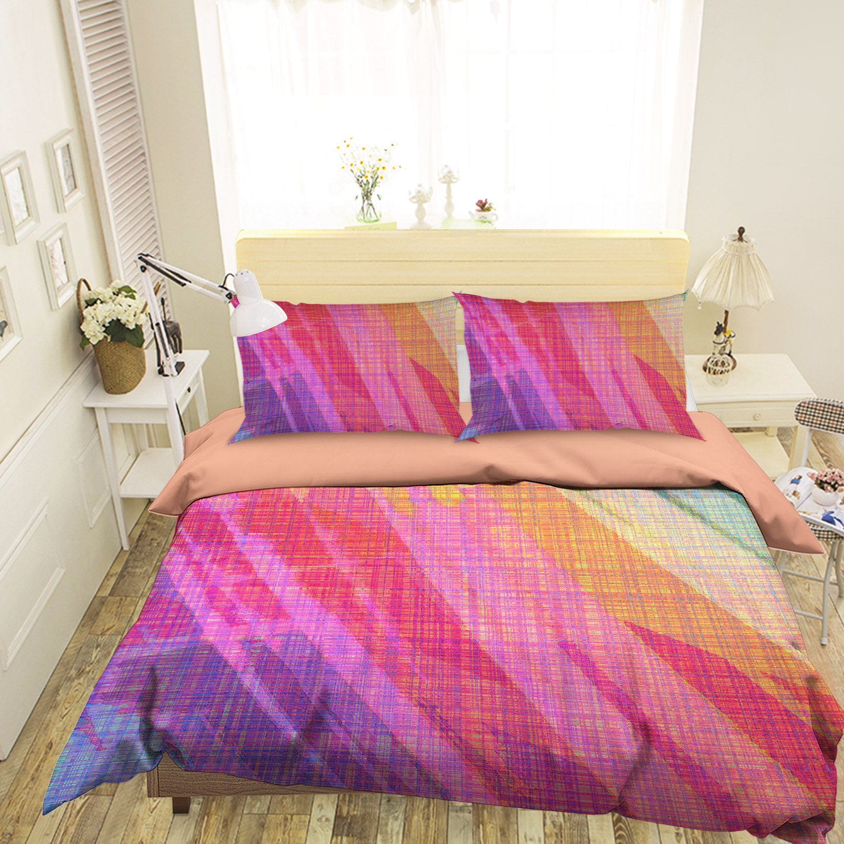 3D Abstract Rainbow 70002 Shandra Smith Bedding Bed Pillowcases Quilt