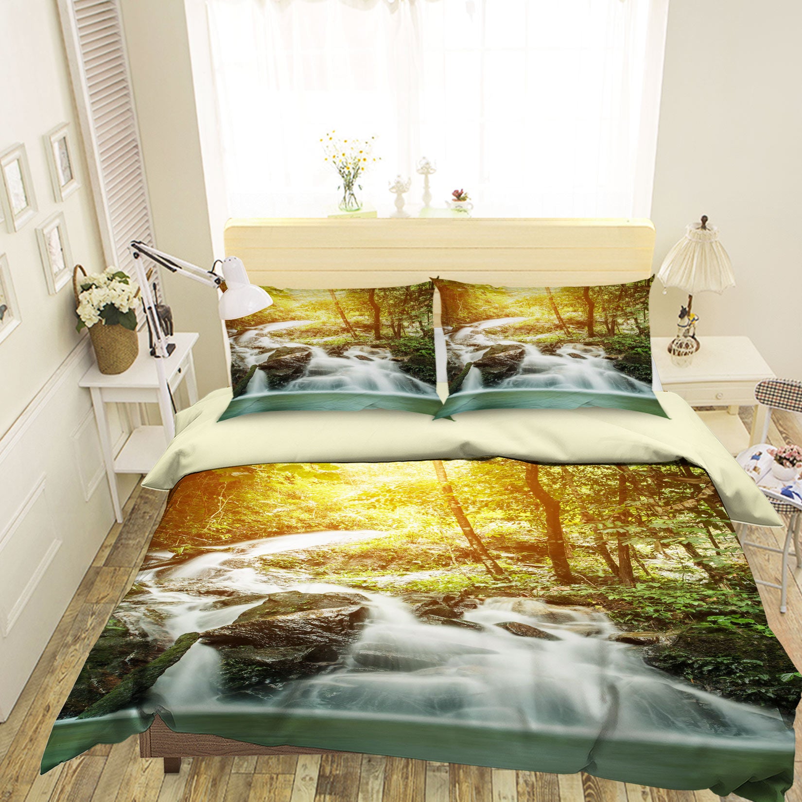 3D Waterfall 15138 Bed Pillowcases Quilt
