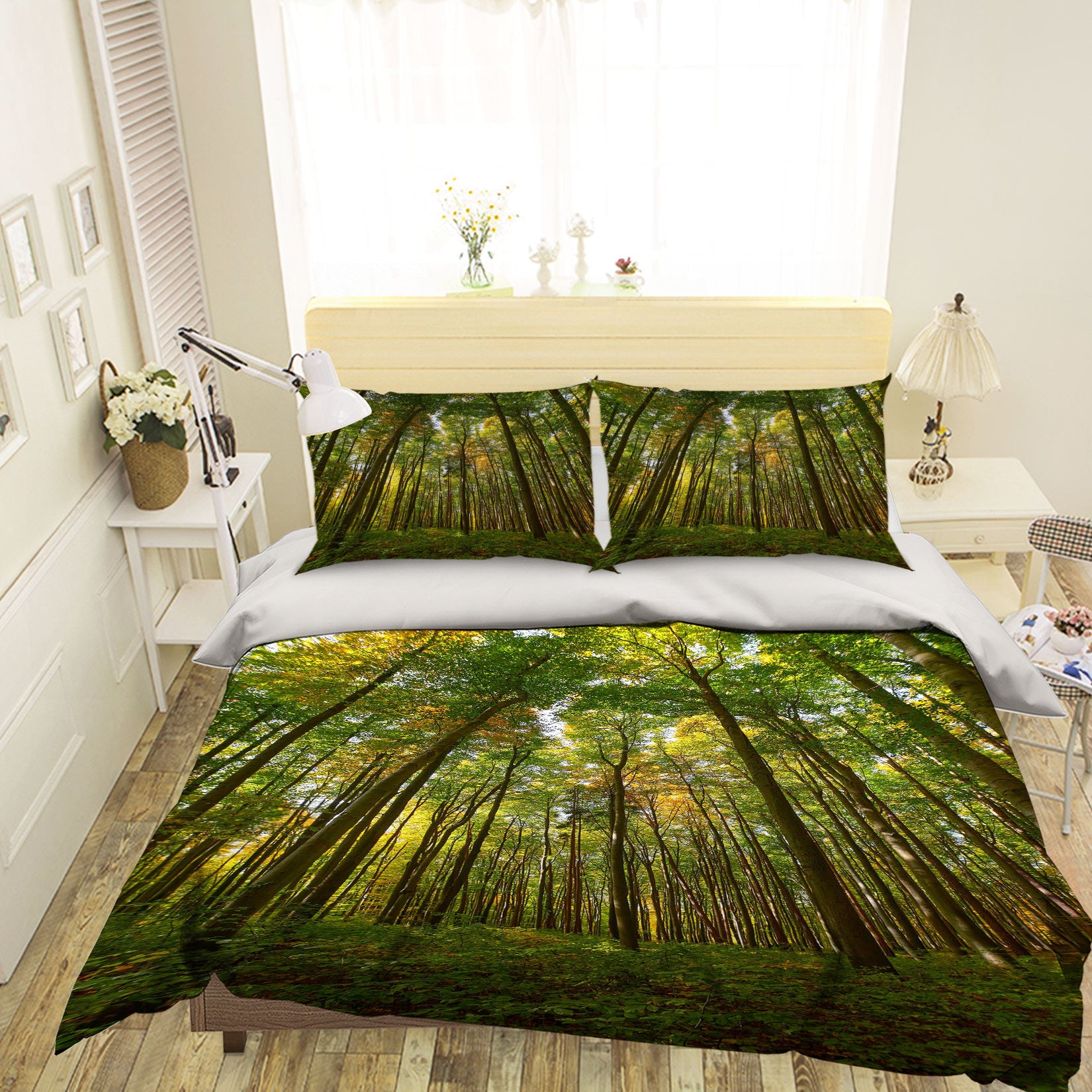 3D Forest 16076 Bed Pillowcases Quilt