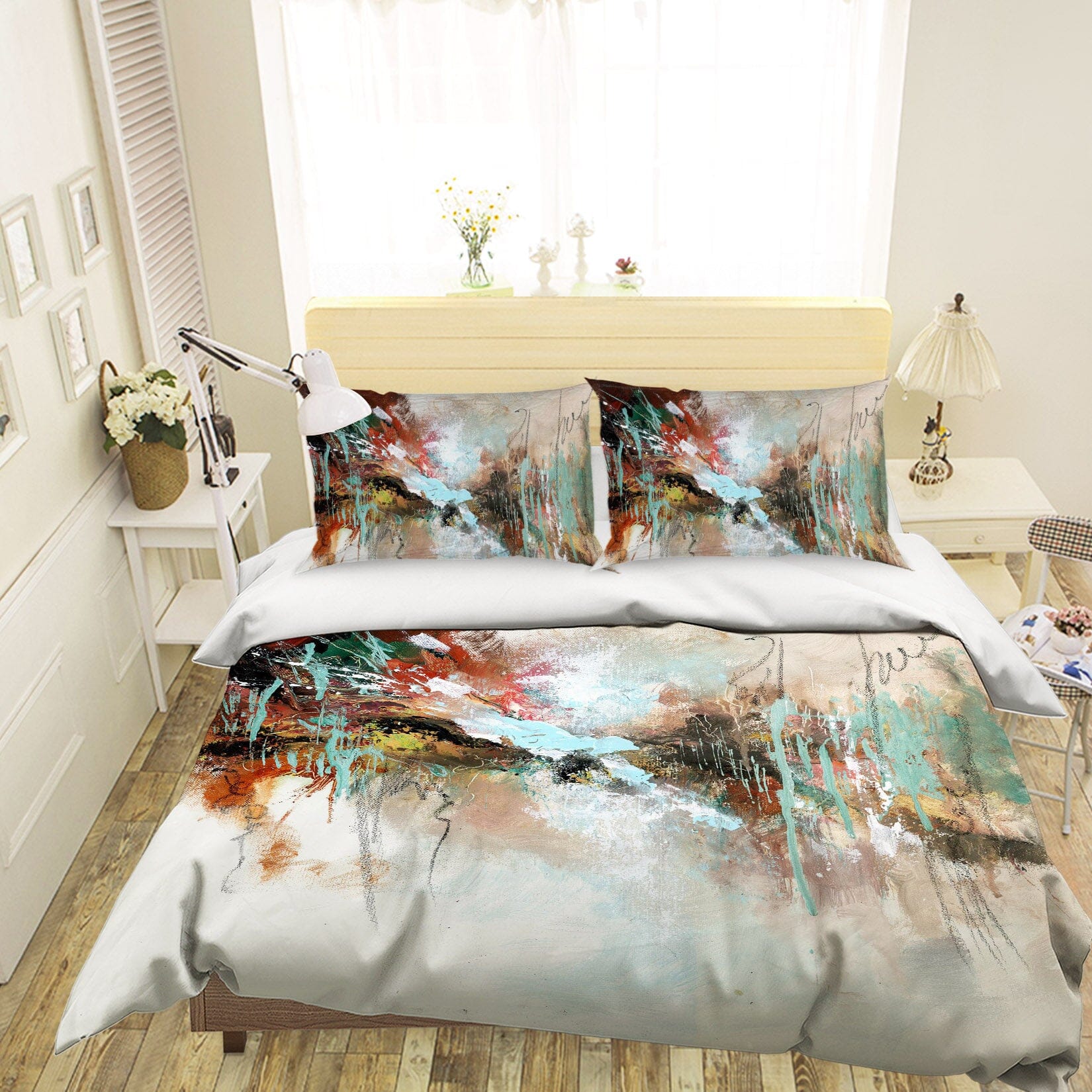 3D Color Graffiti 2008 Anne Farrall Doyle Bedding Bed Pillowcases Quilt Quiet Covers AJ Creativity Home 