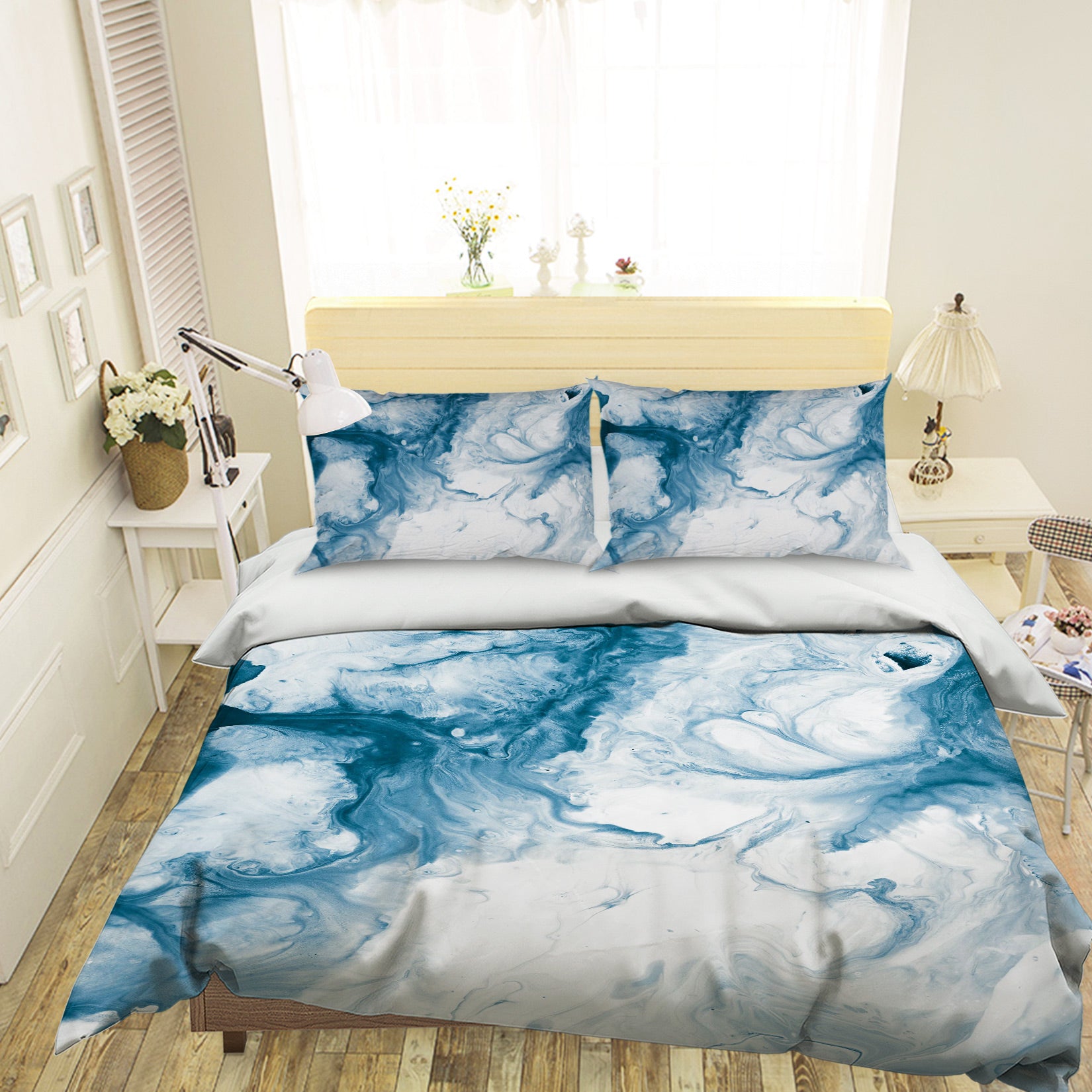 3D Blue Marble Pattern 16093 Bed Pillowcases Quilt
