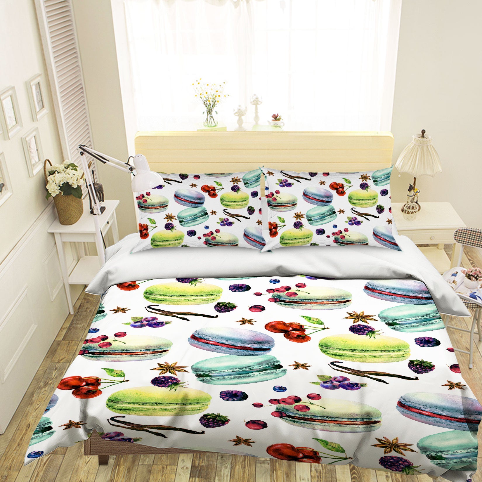 3D Macaron 12028 Bed Pillowcases Quilt