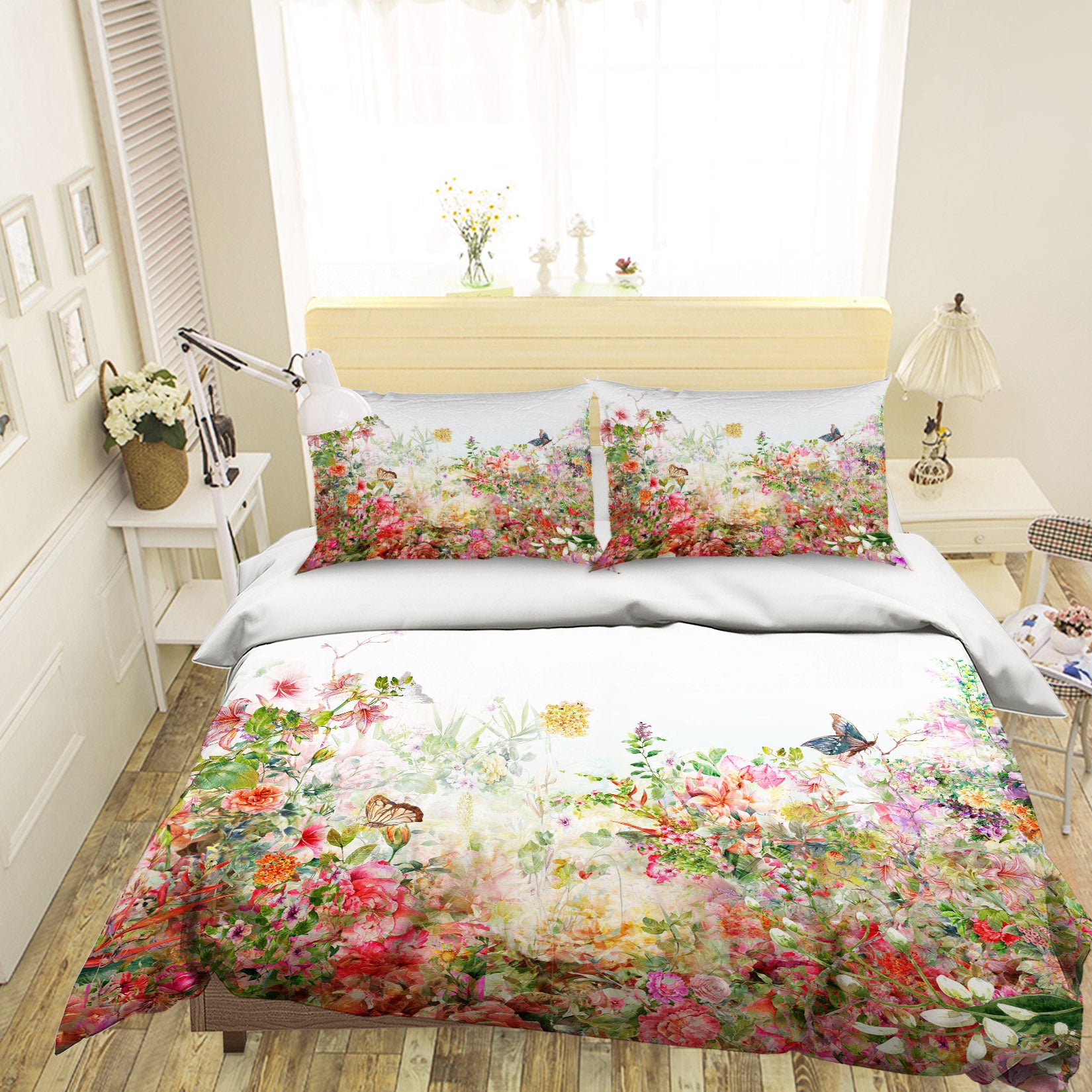 3D Flower Butterfly 60147 Bed Pillowcases Quilt
