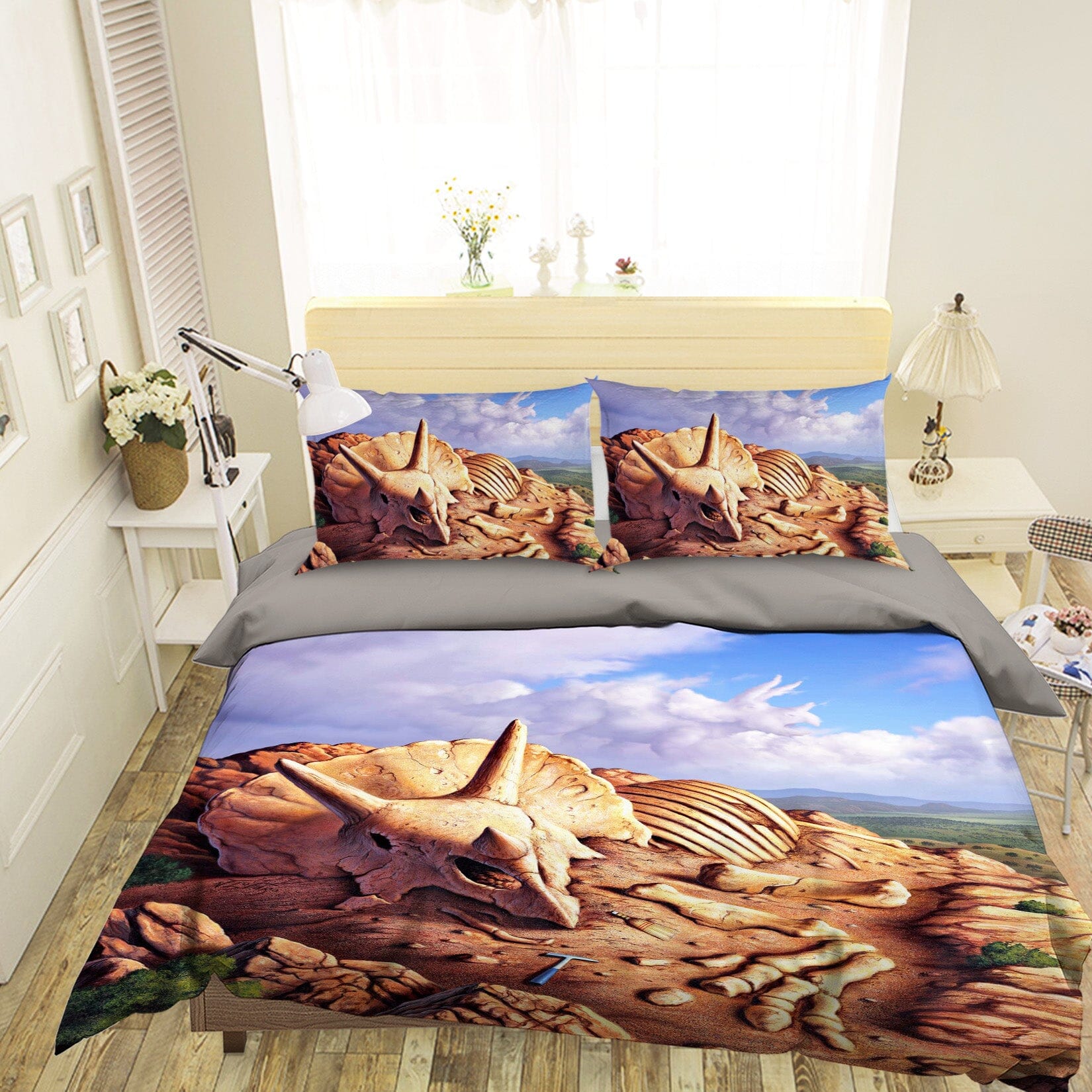 3D Dino Dig 2117 Jerry LoFaro bedding Bed Pillowcases Quilt Quiet Covers AJ Creativity Home 