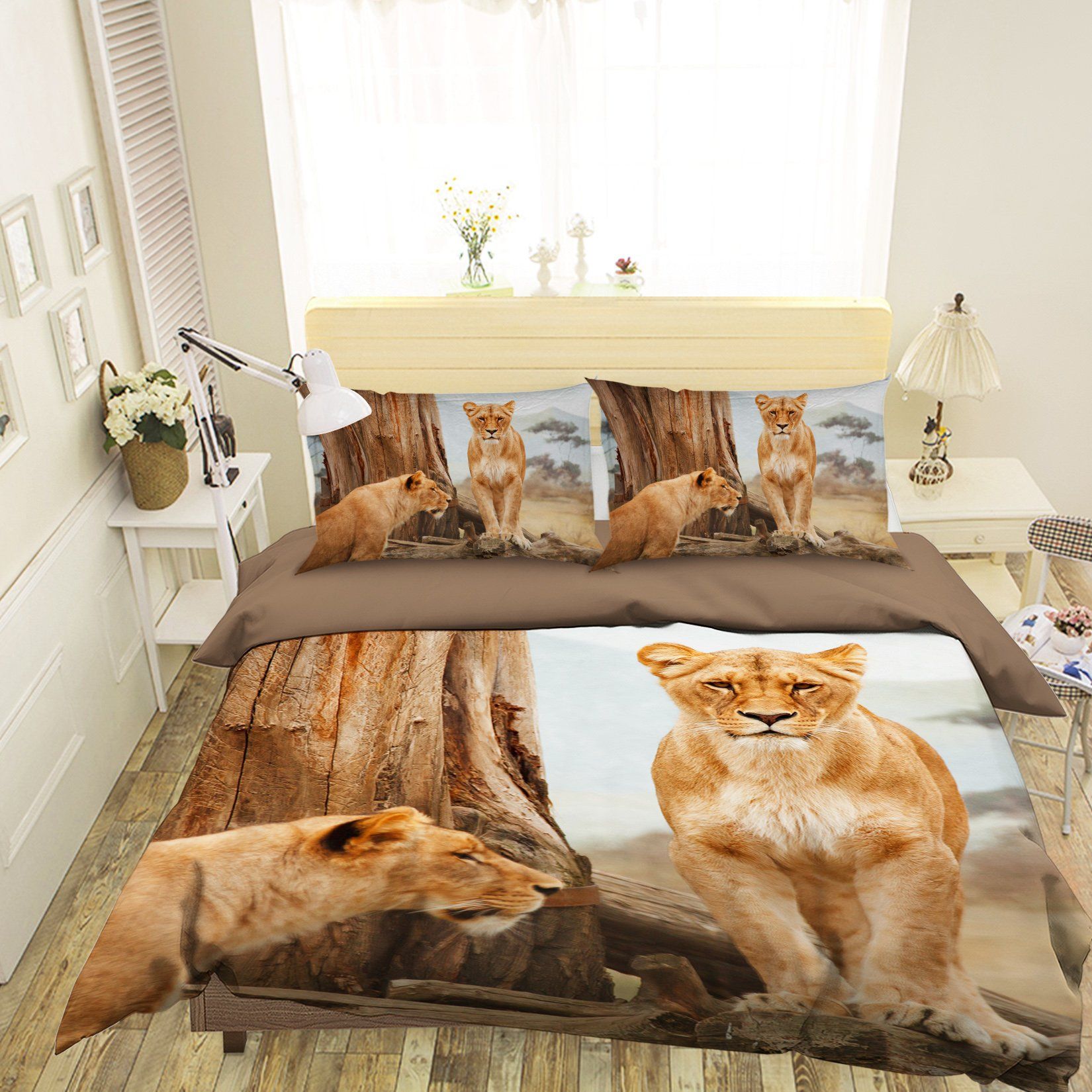 3D Leopard 1913 Bed Pillowcases Quilt Quiet Covers AJ Creativity Home 
