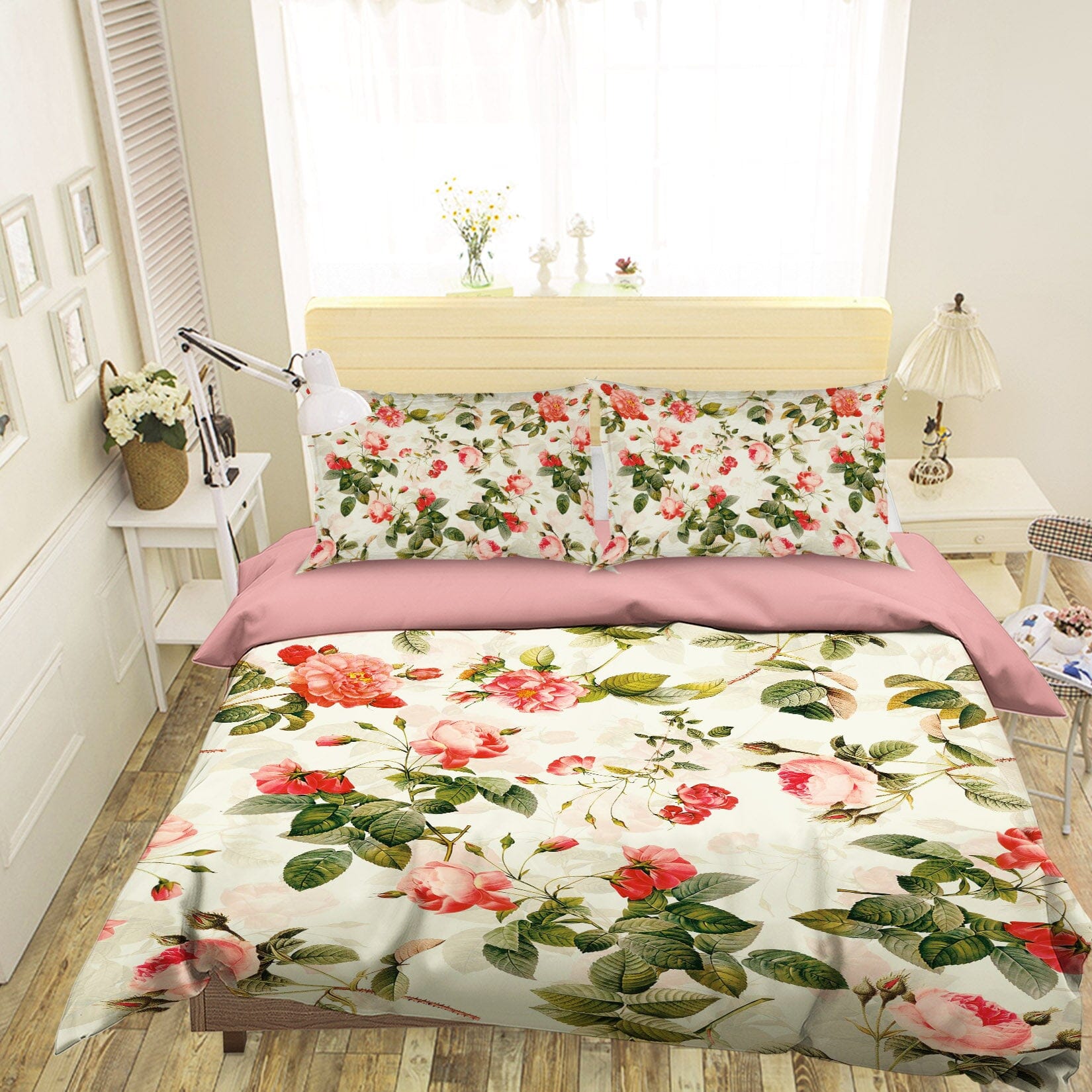 3D Red Peony Flower 129 Uta Naumann Bedding Bed Pillowcases Quilt Quiet Covers AJ Creativity Home 