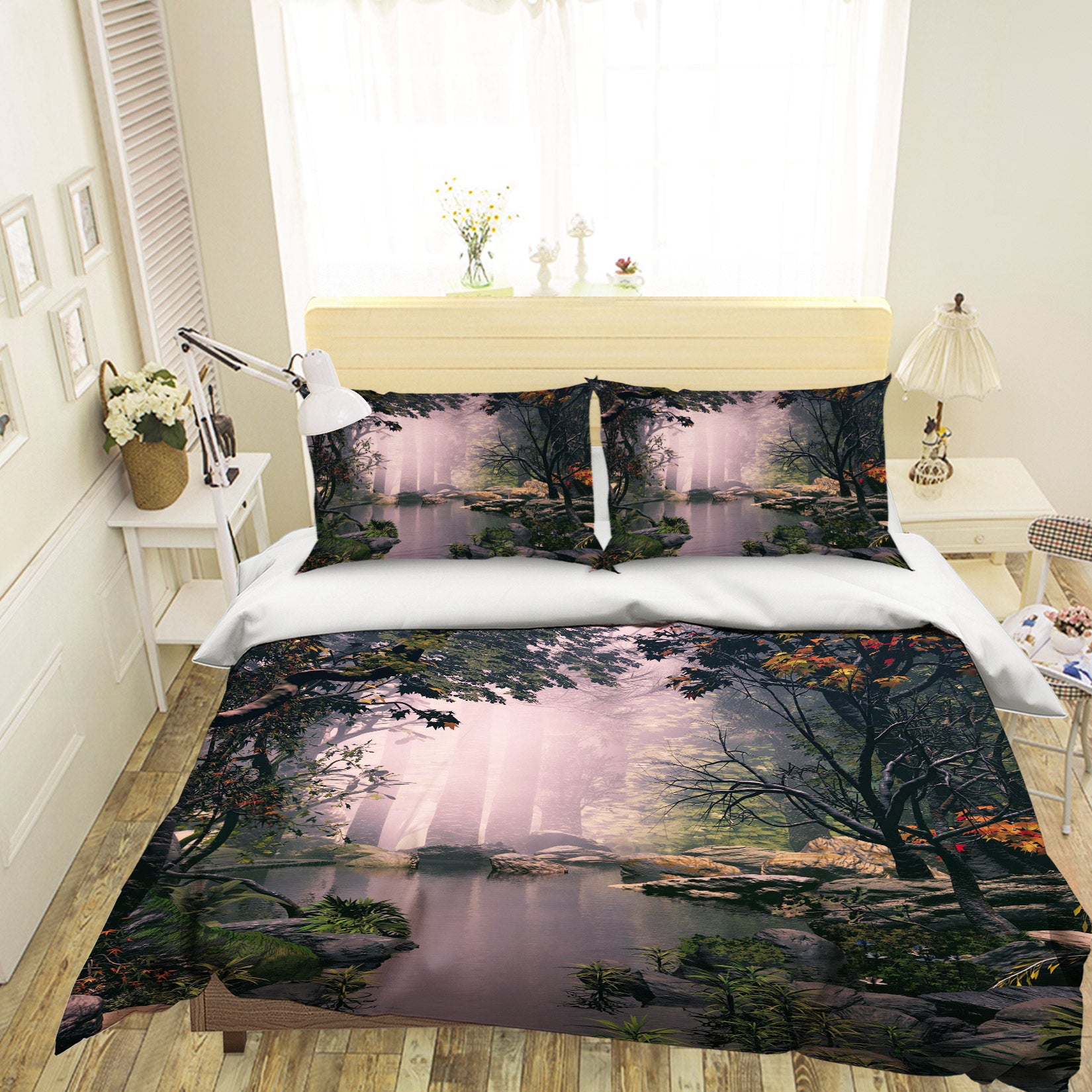 3D Jungle 15129 Bed Pillowcases Quilt