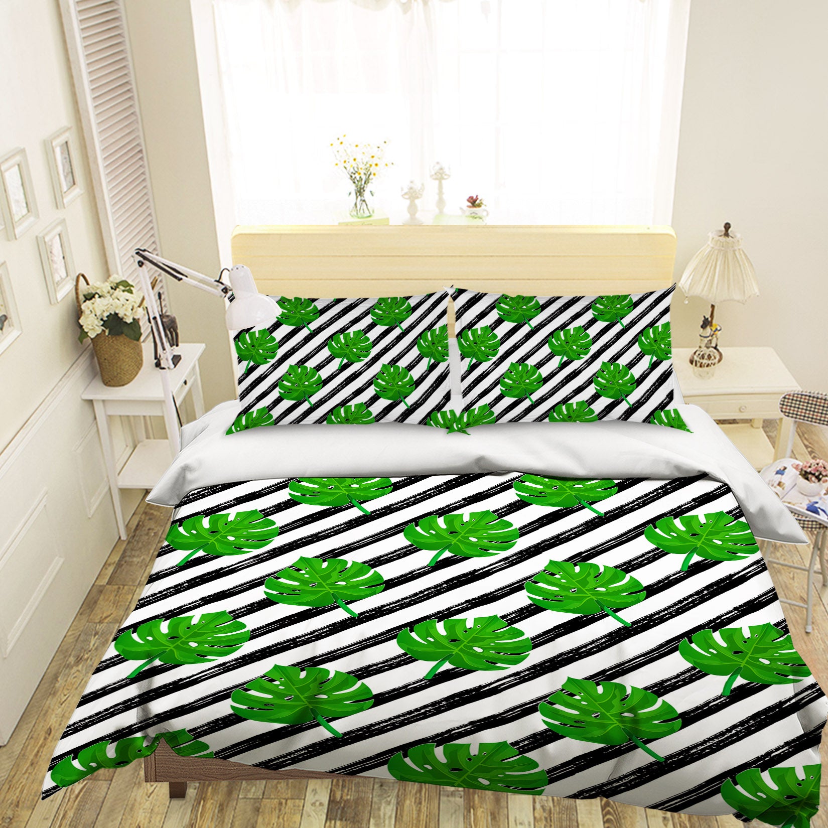 3D Leaves 61134 Bed Pillowcases Quilt