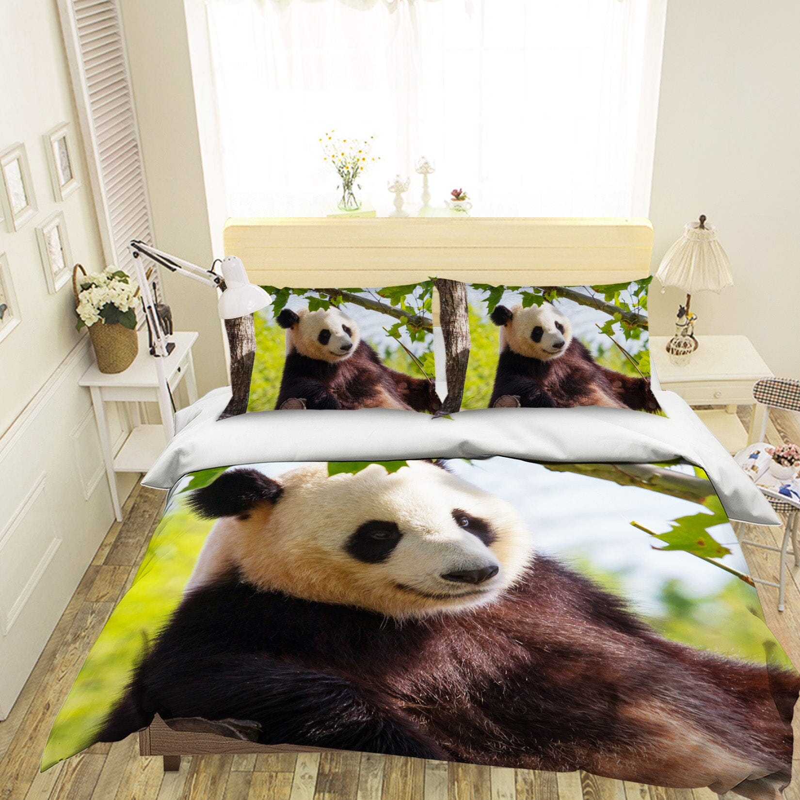 3D Forest Panda 1927 Bed Pillowcases Quilt Quiet Covers AJ Creativity Home 