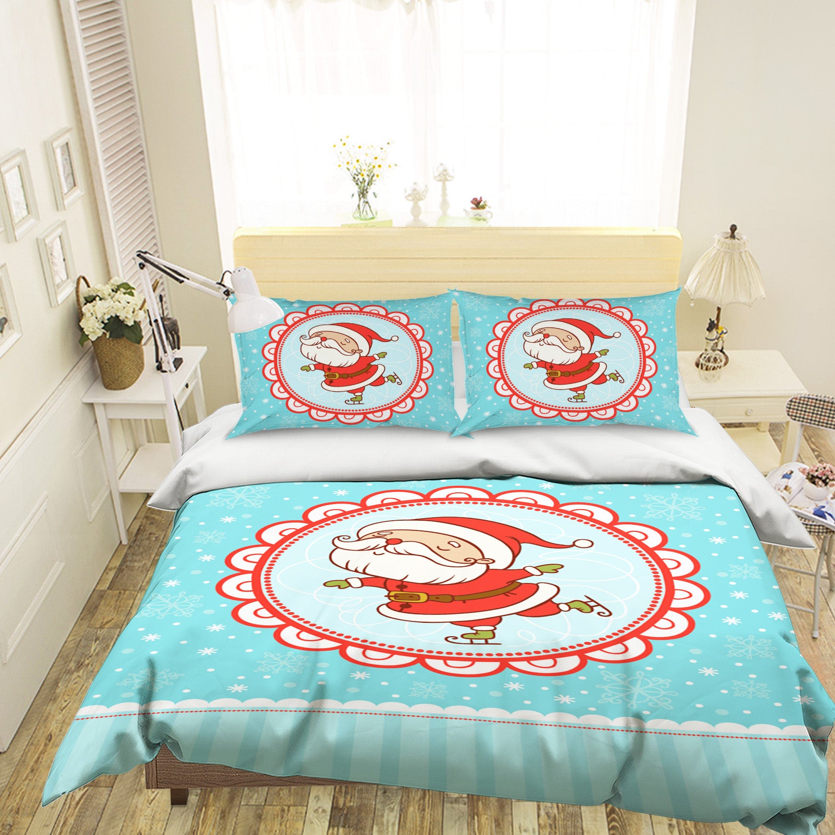3D Santa Claus 45032 Christmas Quilt Duvet Cover Xmas Bed Pillowcases