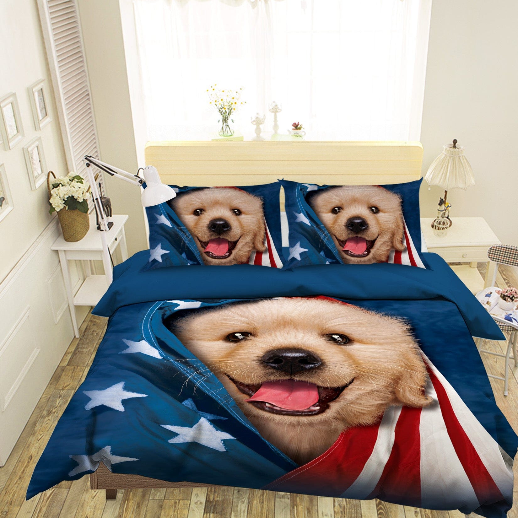 3D Cute Dog 2101 Bed Pillowcases Quilt Exclusive Designer Vincent Quiet Covers AJ Creativity Home 