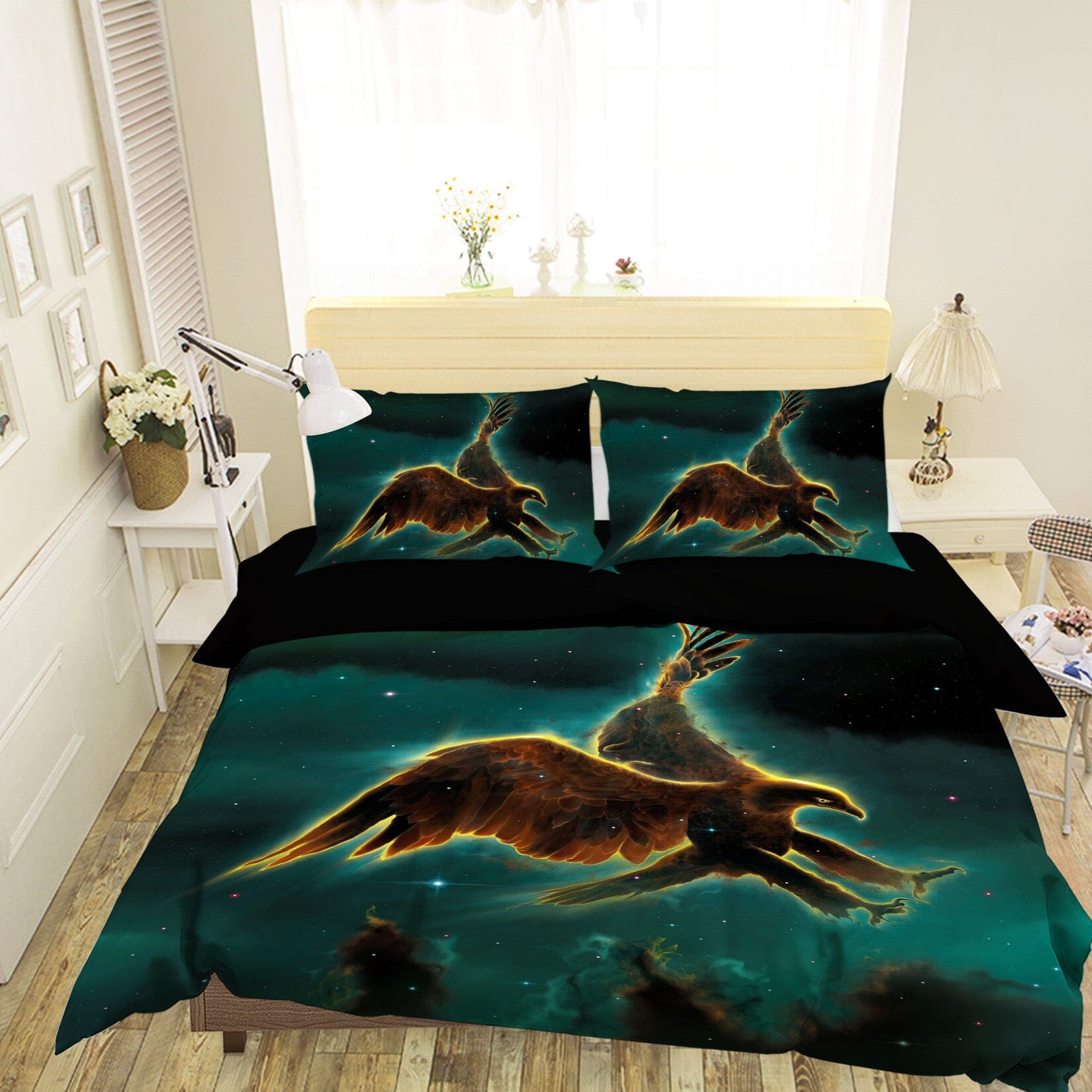 3D Eagle Galaxy 043 Bed Pillowcases Quilt Exclusive Designer Vincent Quiet Covers AJ Creativity Home 