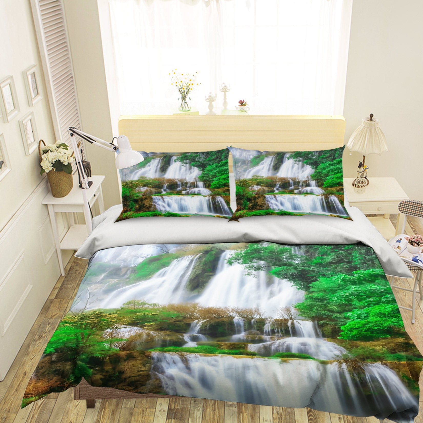 3D Waterfall 15163 Bed Pillowcases Quilt