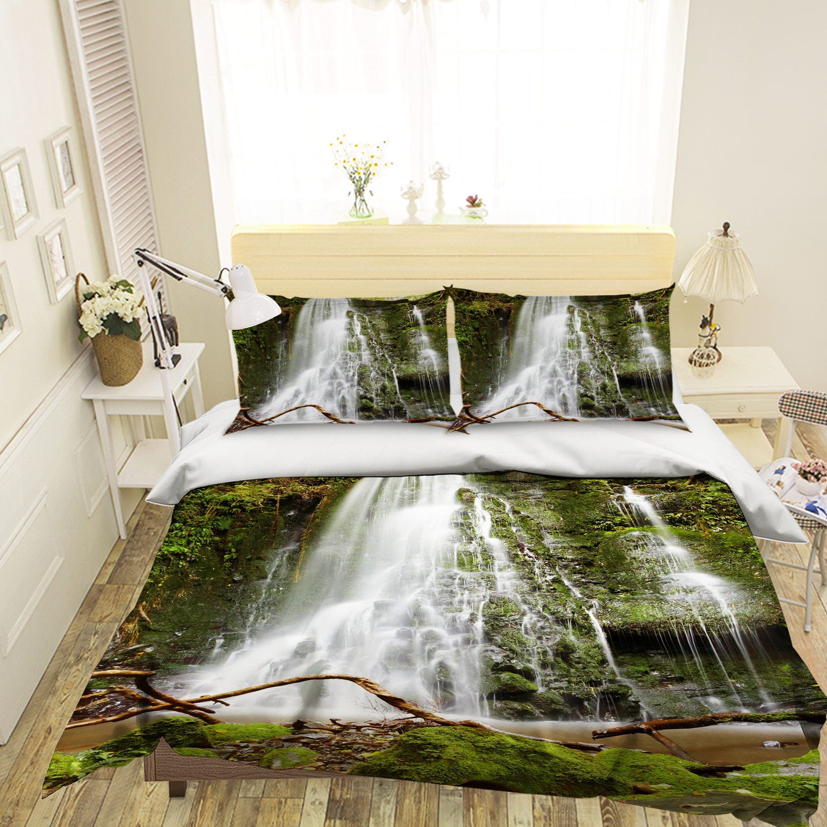 3D Waterfall 15088 Bed Pillowcases Quilt