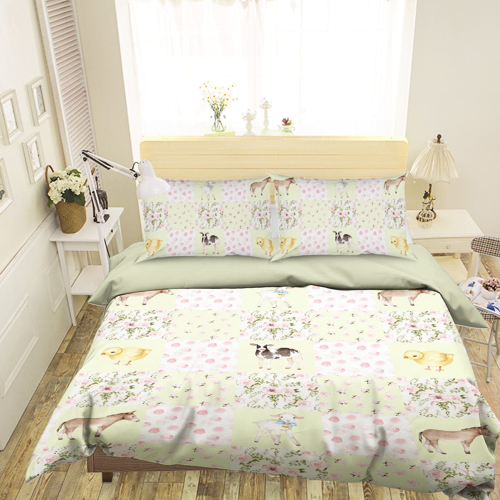 3D Cattle Chicken Sheep 201 Uta Naumann Bedding Bed Pillowcases Quilt Quiet Covers AJ Creativity Home 