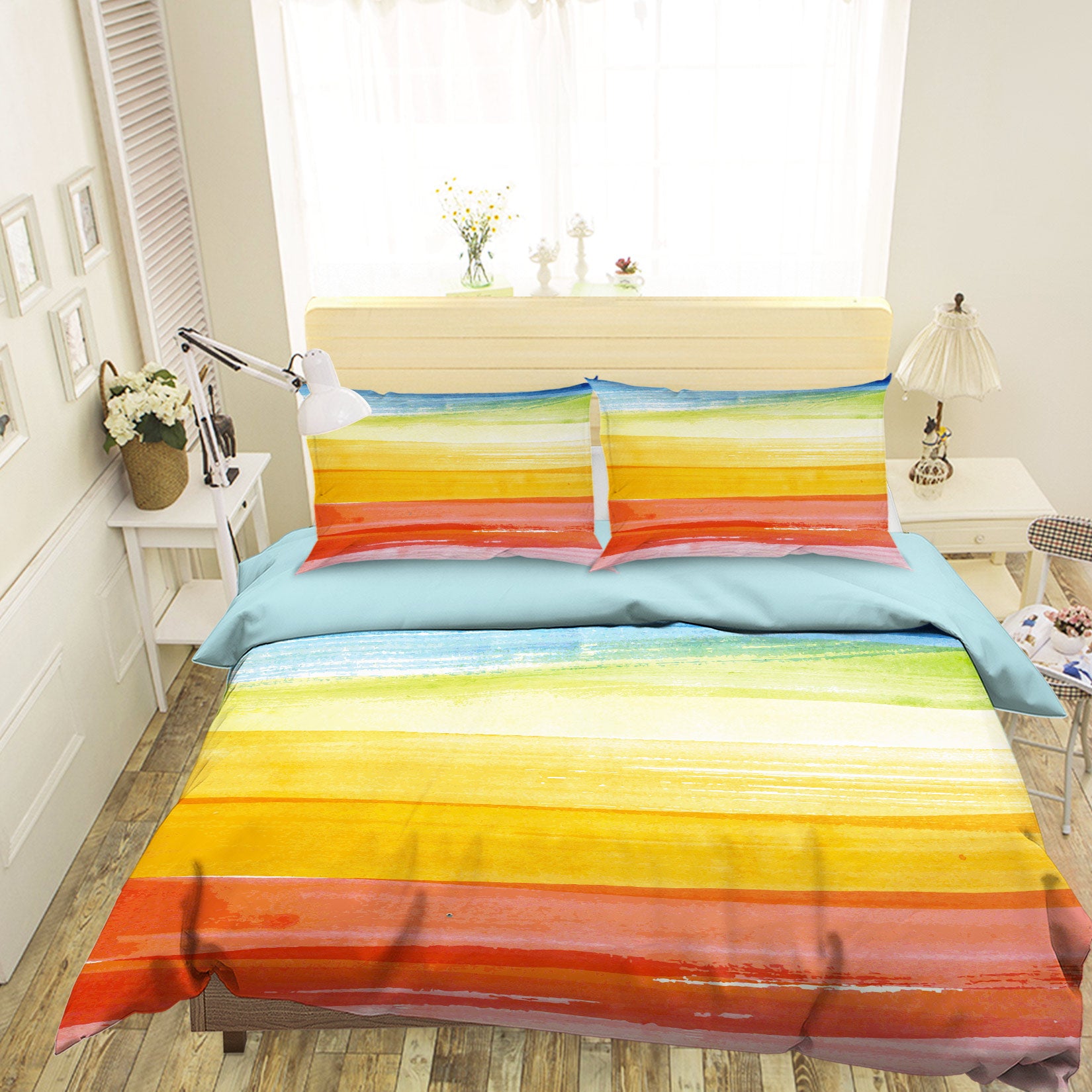 3D Yellow Orange Gradient 59218 Bed Pillowcases Quilt