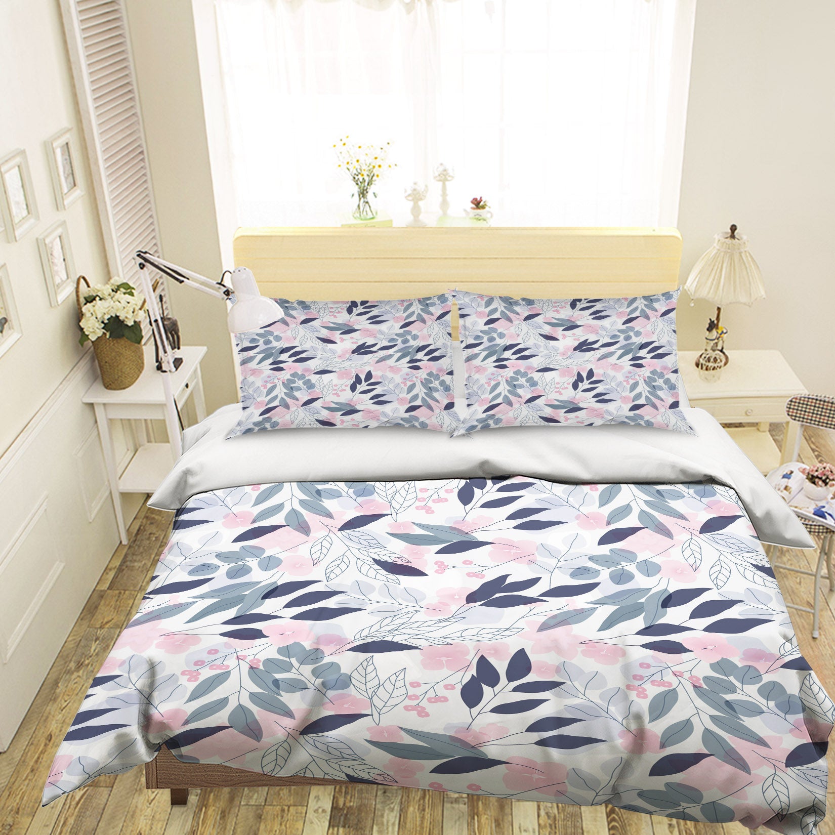 3D Leaves Branches 60191 Bed Pillowcases Quilt