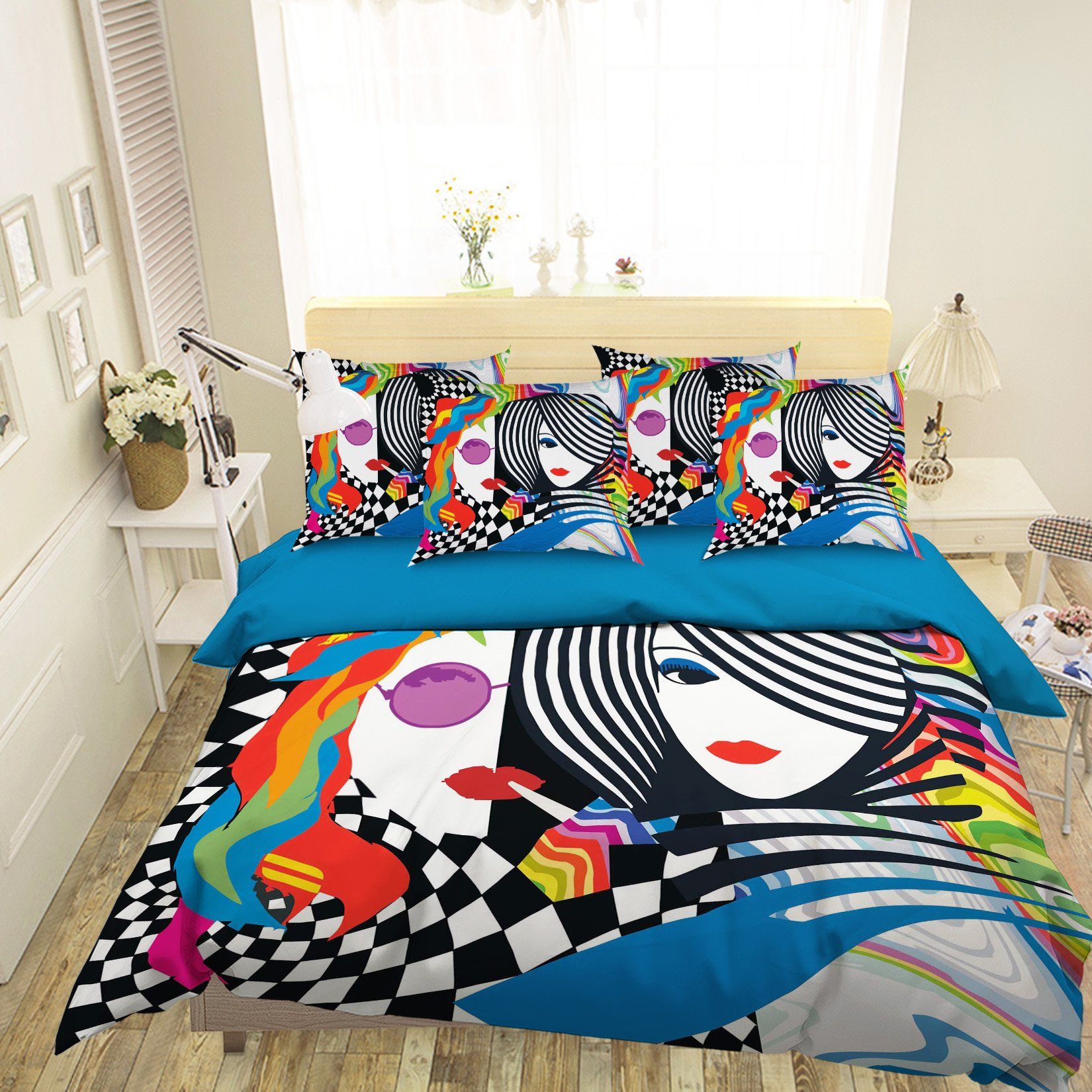 3D Women Stripes Pattern 330 Bed Pillowcases Quilt Wallpaper AJ Wallpaper 