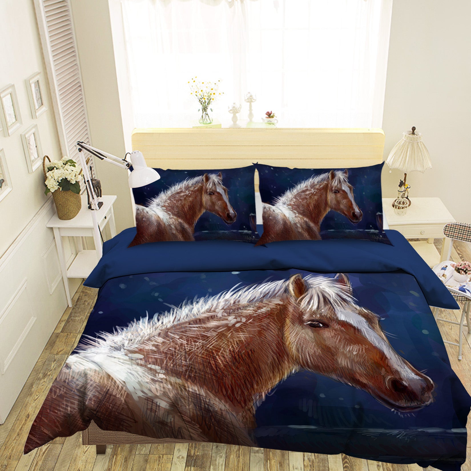 3D Brown Horse 027 Bed Pillowcases Quilt