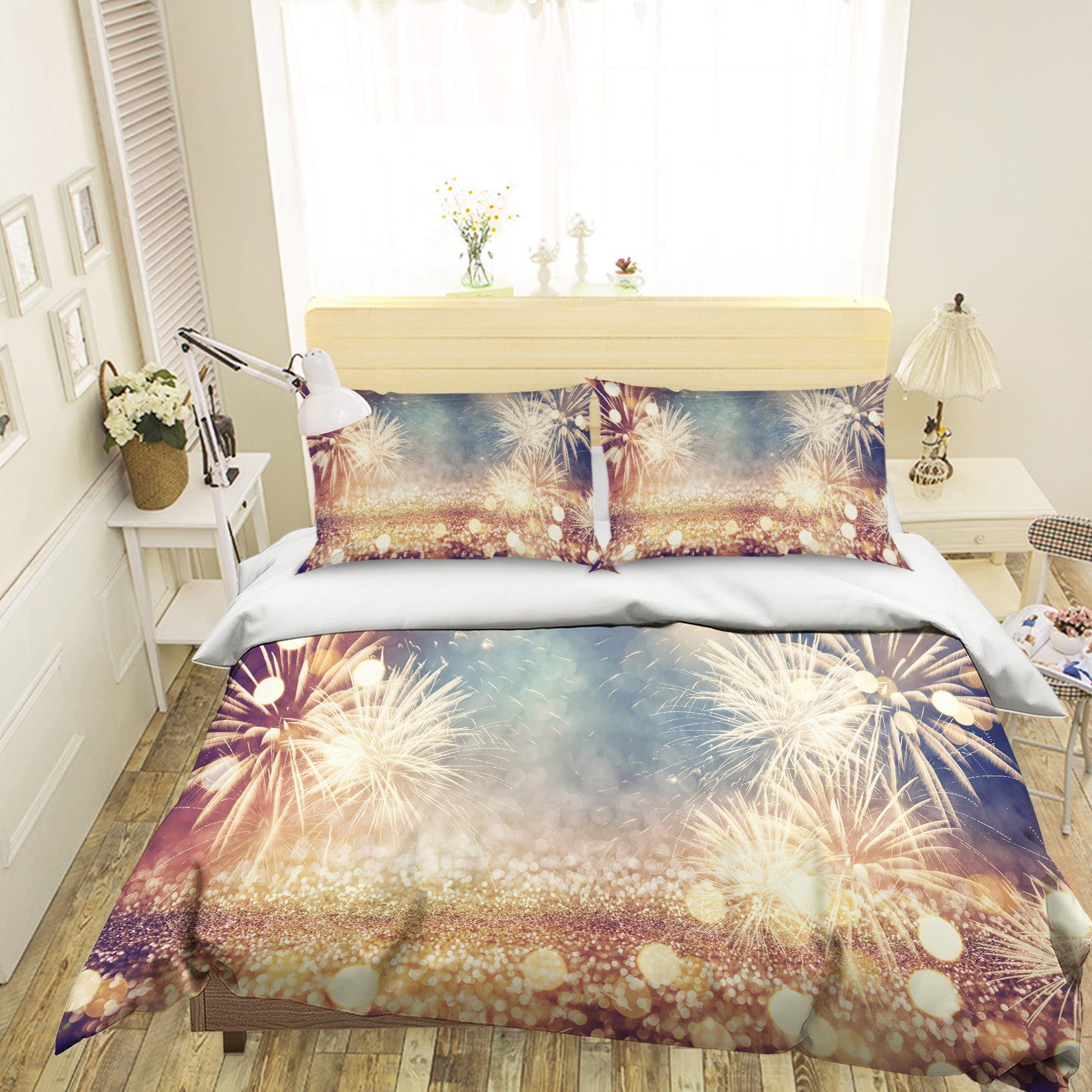 3D Fireworks 51110 Christmas Quilt Duvet Cover Xmas Bed Pillowcases