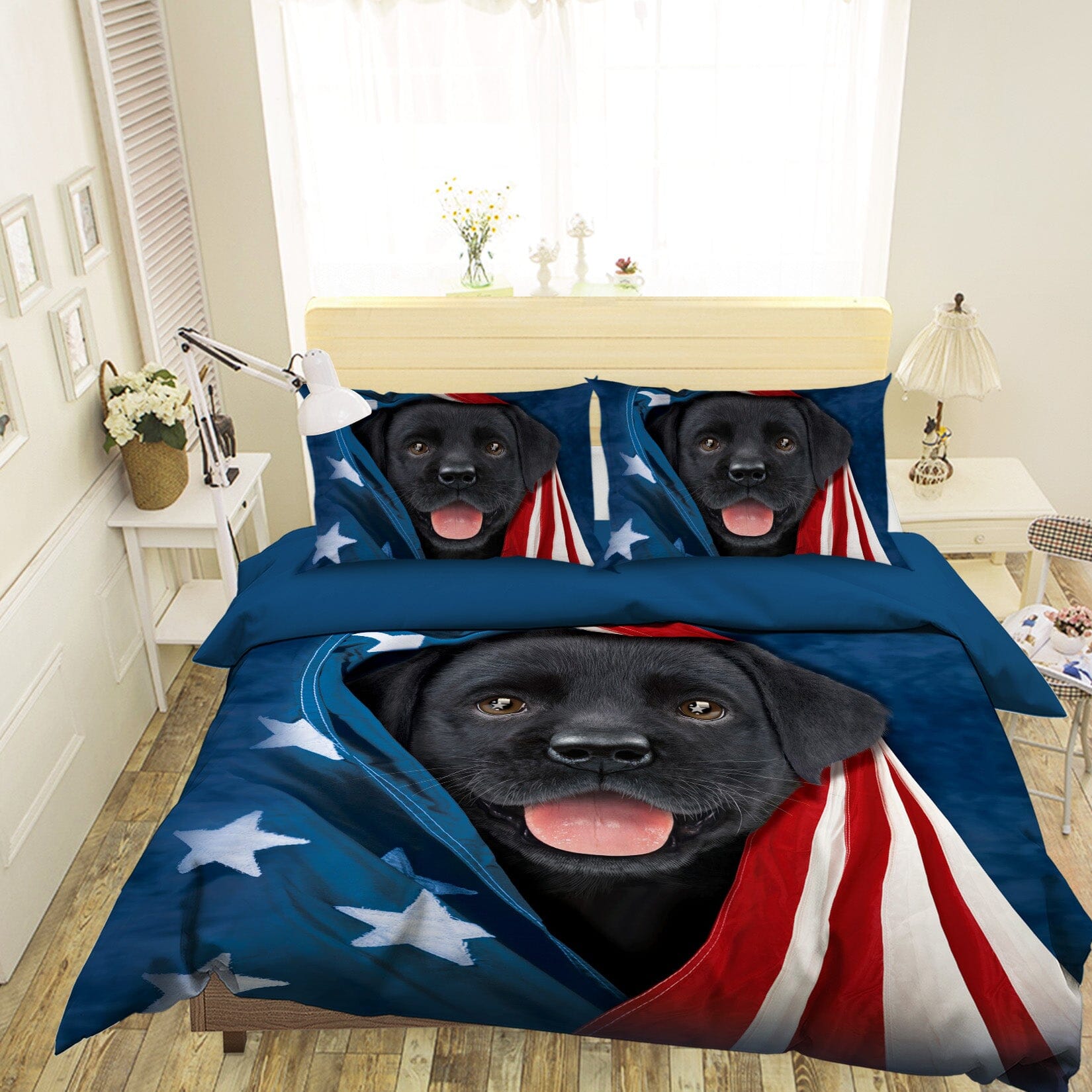 3D Cute Dog 2102 Bed Pillowcases Quilt Exclusive Designer Vincent Quiet Covers AJ Creativity Home 