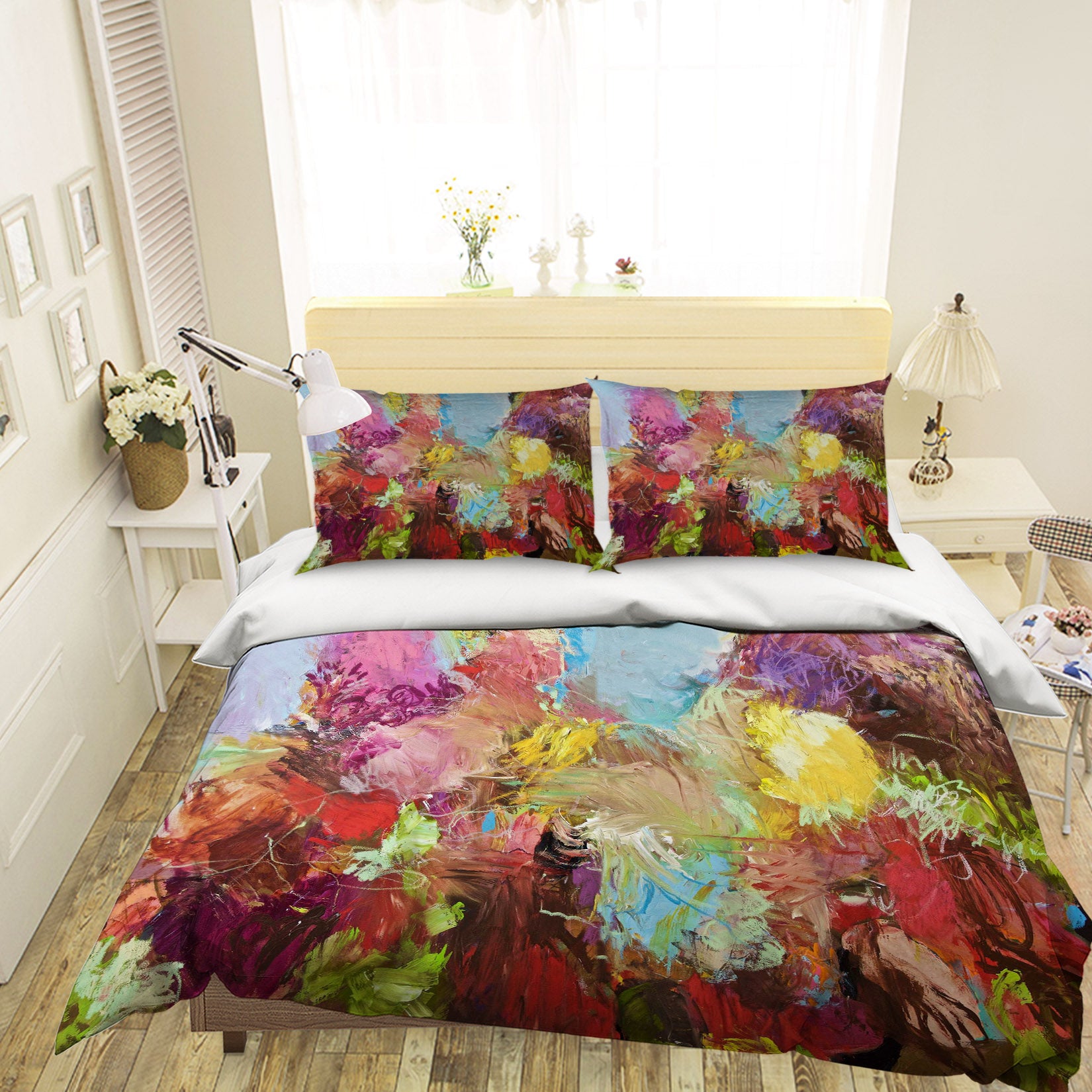 3D Red Oil Painting 1081 Allan P. Friedlander Bedding Bed Pillowcases Quilt